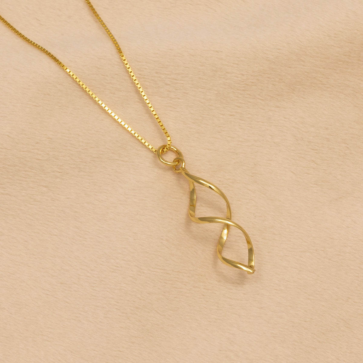 Longer Open Twist Pendant - Yellow Gold Vermeil