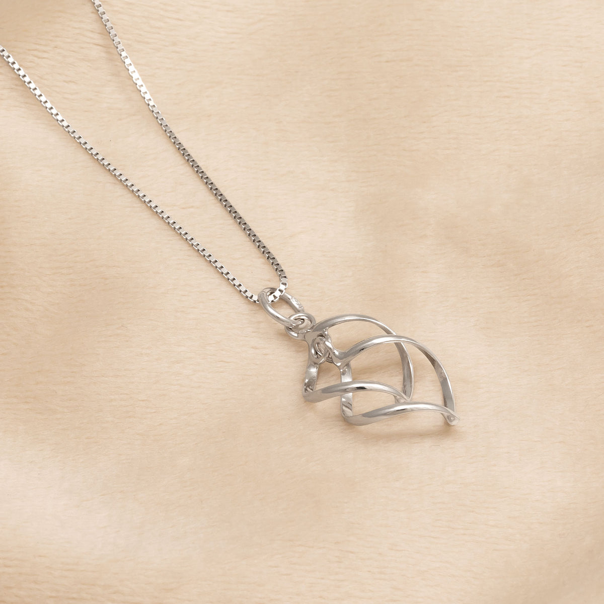 Spiral Waves Pendant - Silver