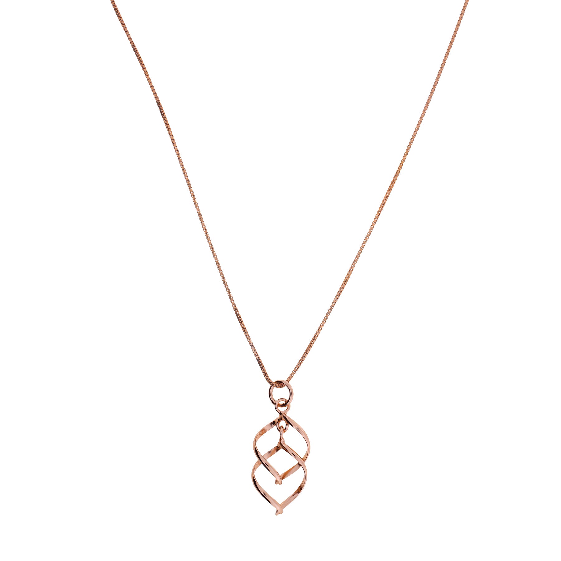 Spiral Waves Pendant - Rose Gold Vermeil