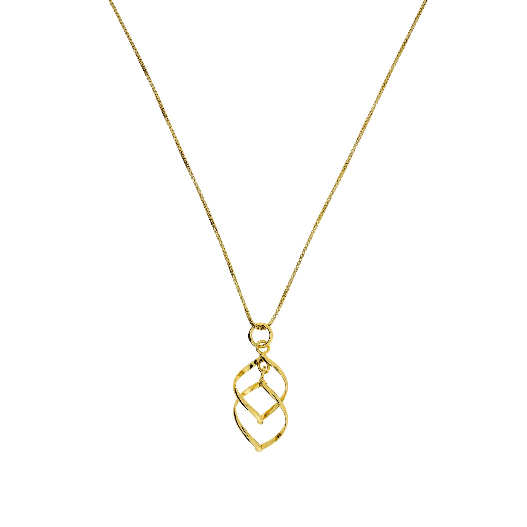 Spiral Waves Pendant - Yellow Gold Vermeil