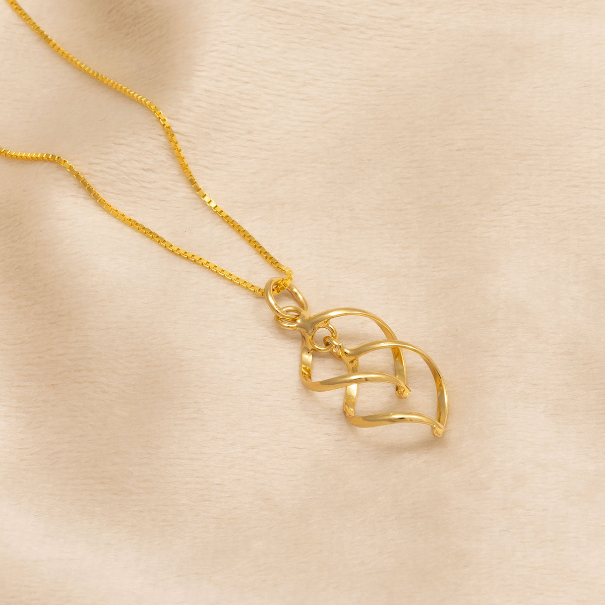 Spiral Waves Pendant - Yellow Gold Vermeil