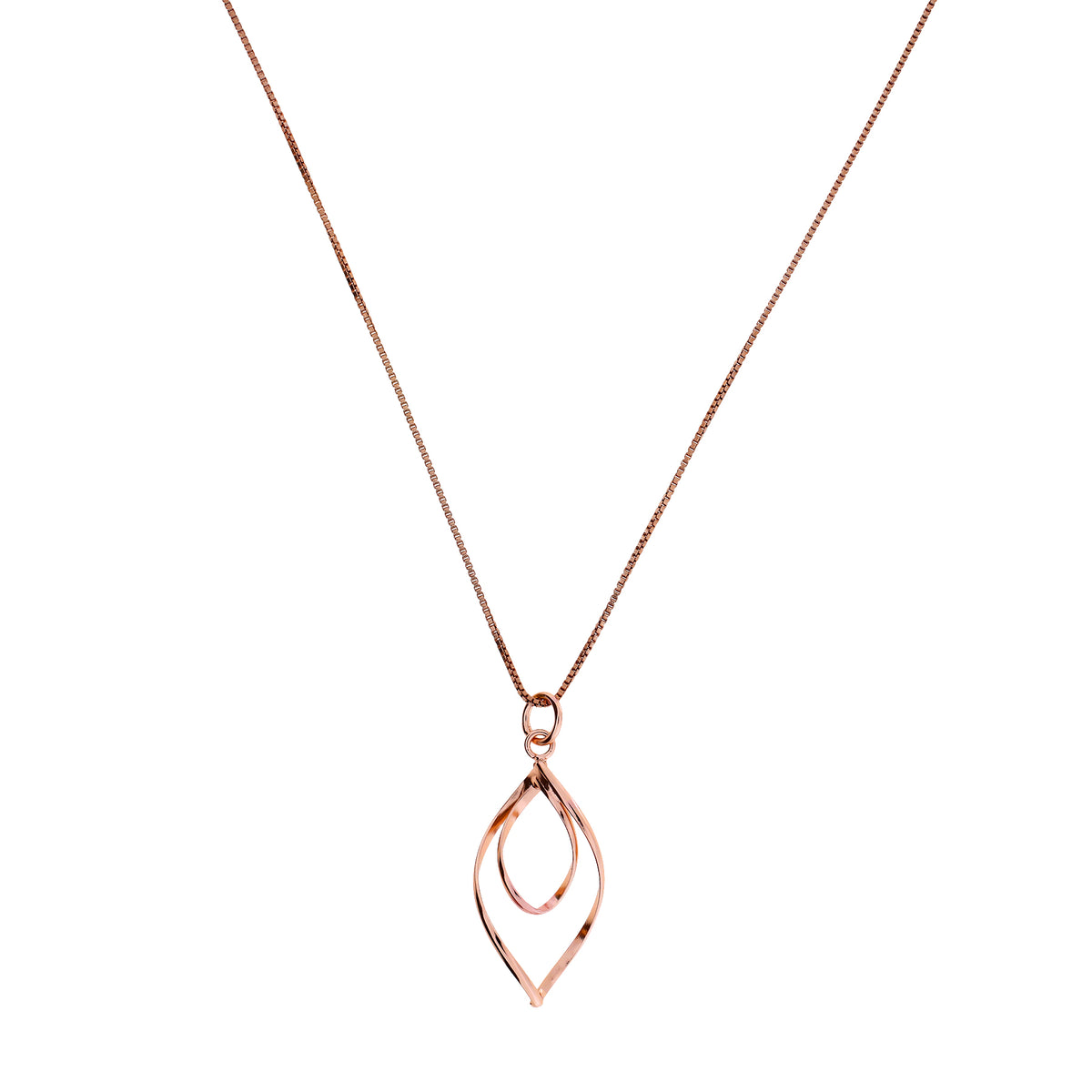 Spiral Loop Pendant - Rose Gold Vermeil