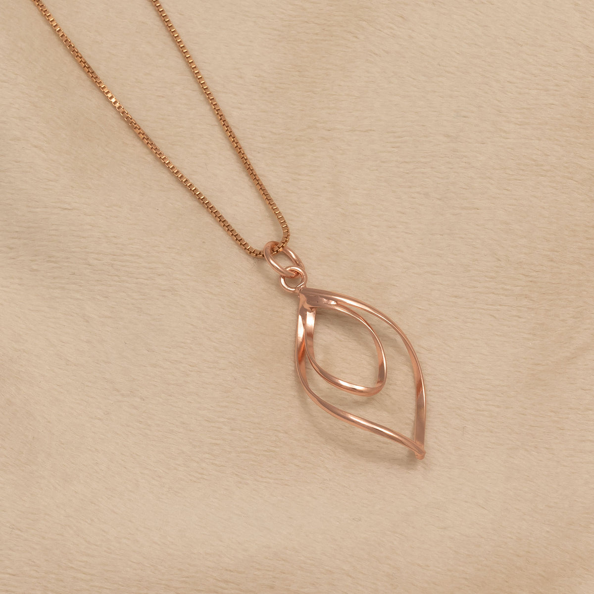 Spiral Loop Pendant - Rose Gold Vermeil