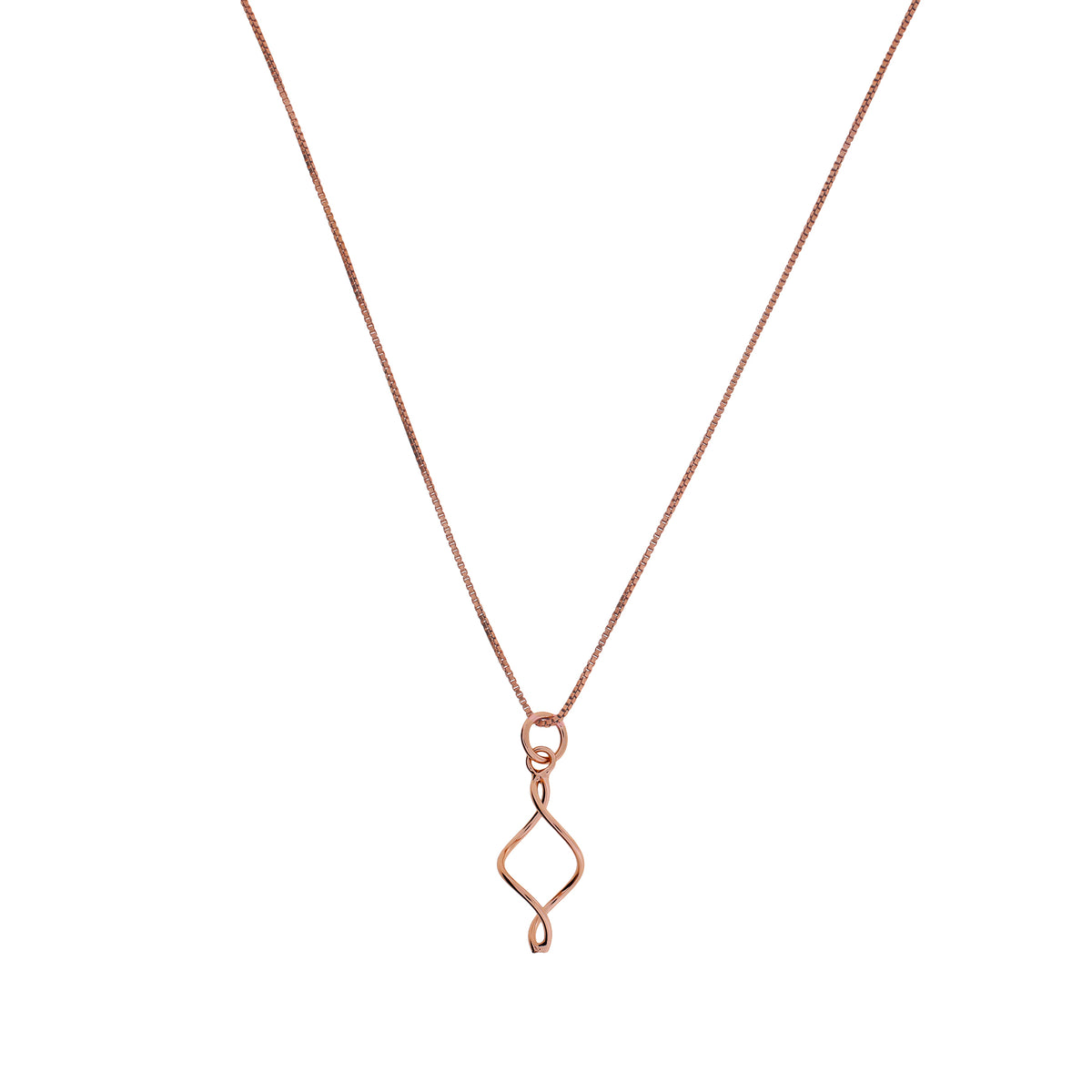 Simple Twist Pendant - Rose Gold Vermeil