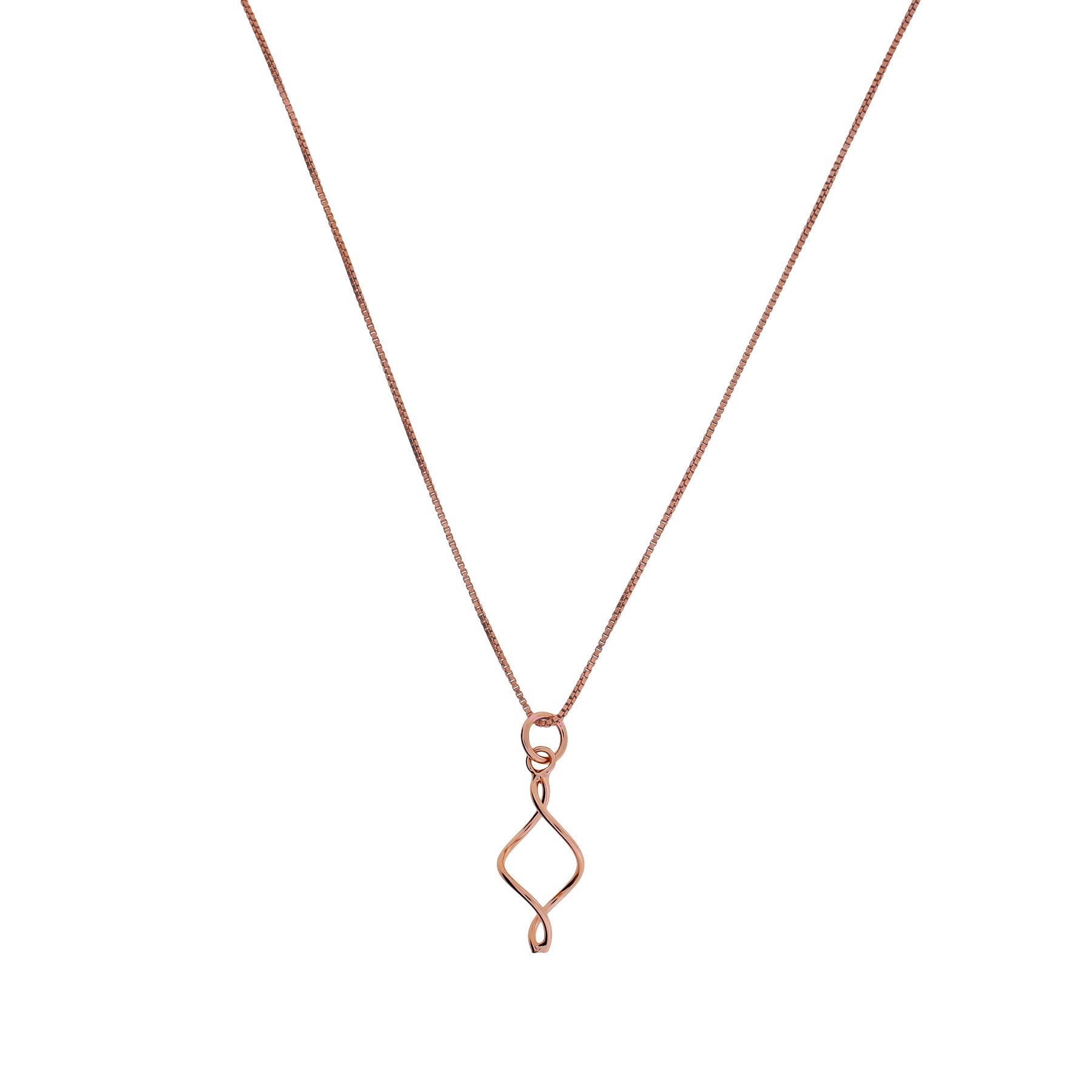 Simple Twist Pendant - Rose Gold Vermeil