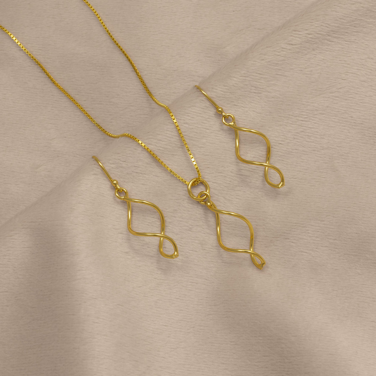 Simple Twist Drop Earring - Yellow Gold Vermeil