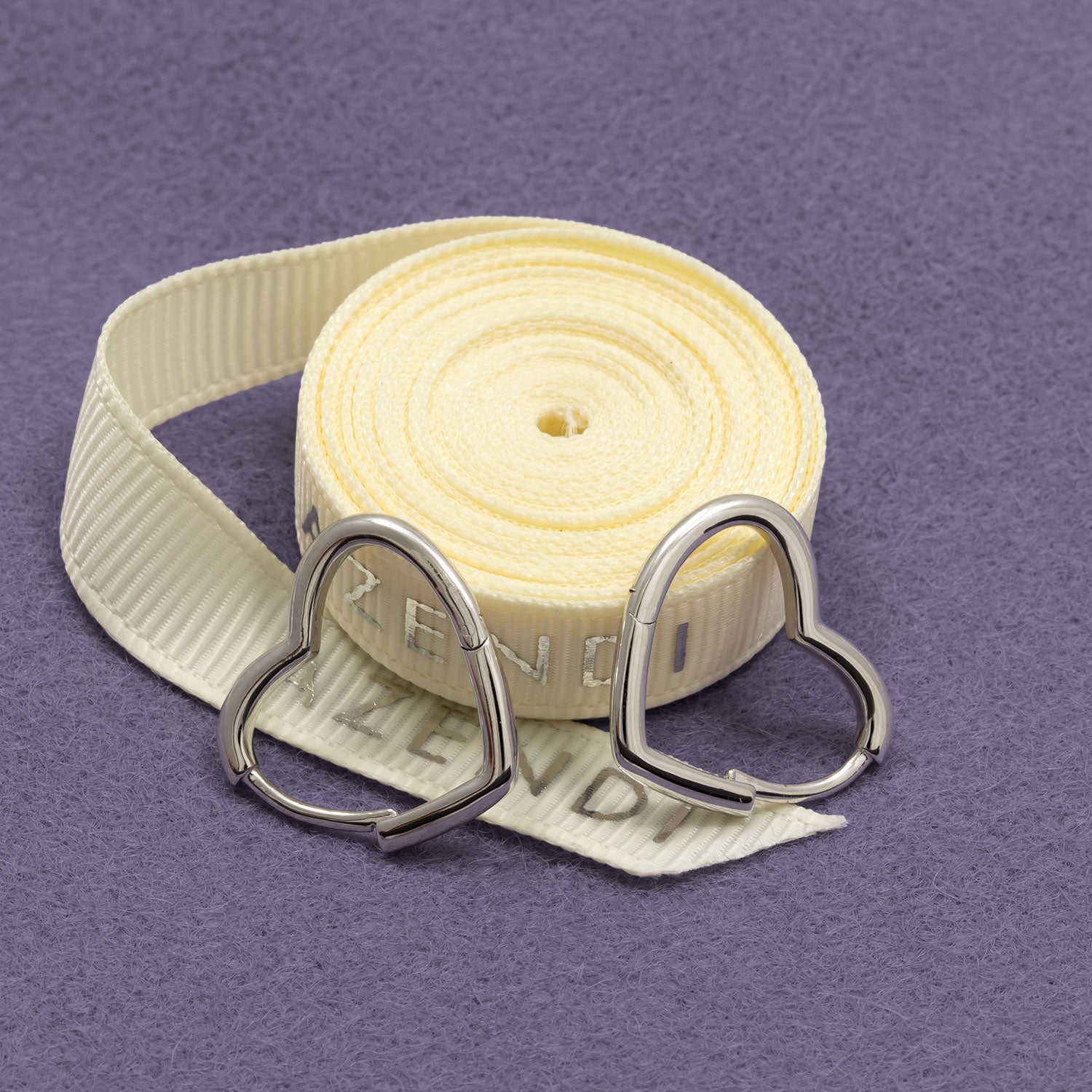 Silver Heart Hoop Earrings