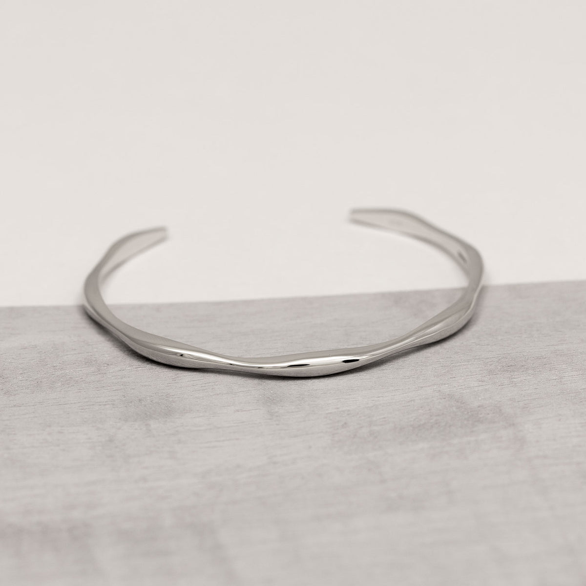 Silver Waves Cuff Bangle
