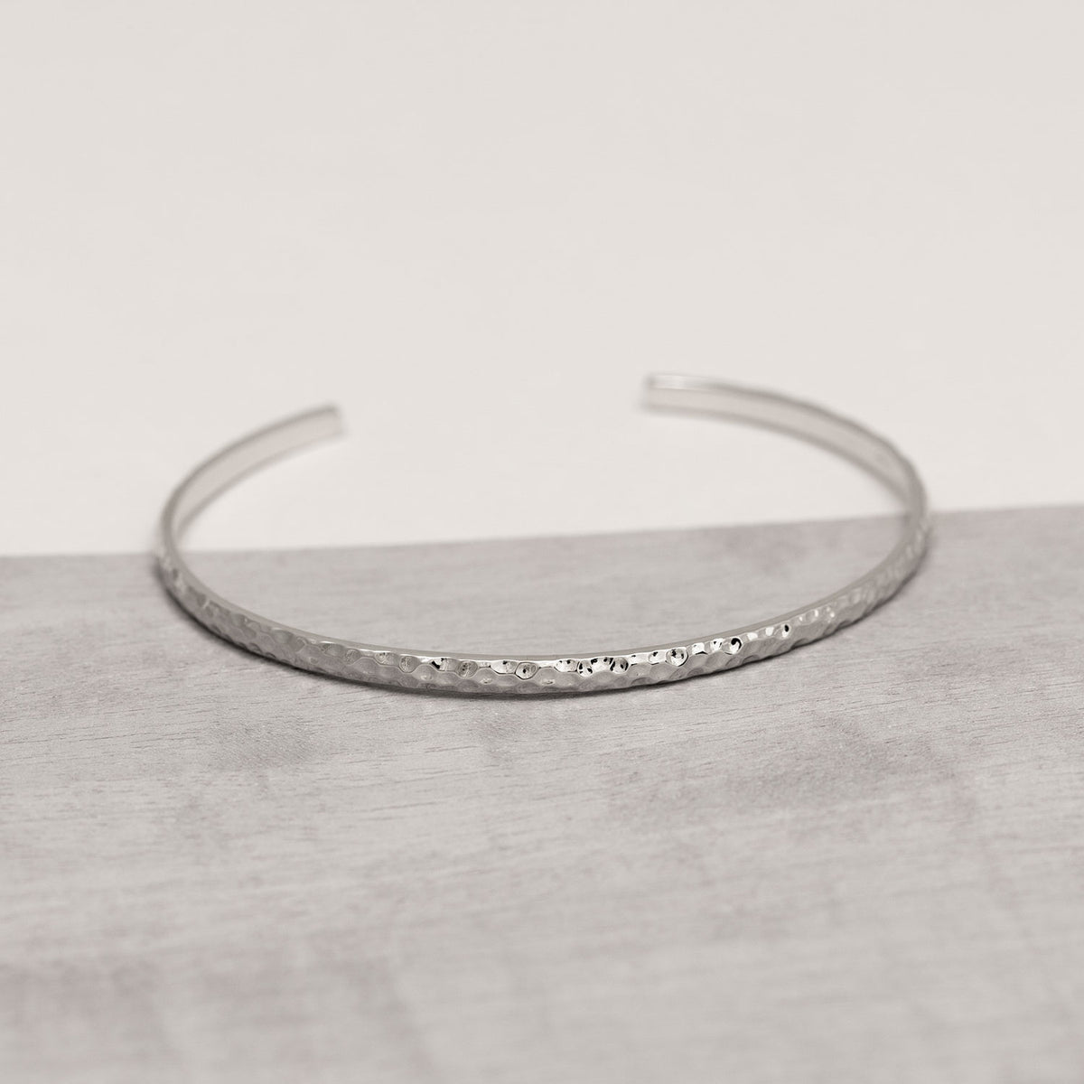 Sterling Silver Honeycomb Elements Slim Cuff