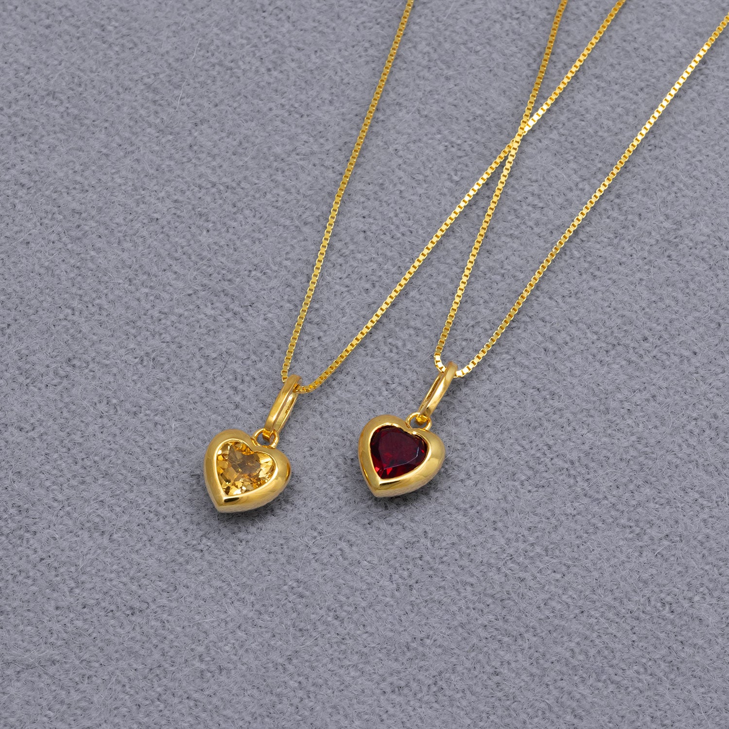 Gold Vermeil & Citrene Heart Pendant