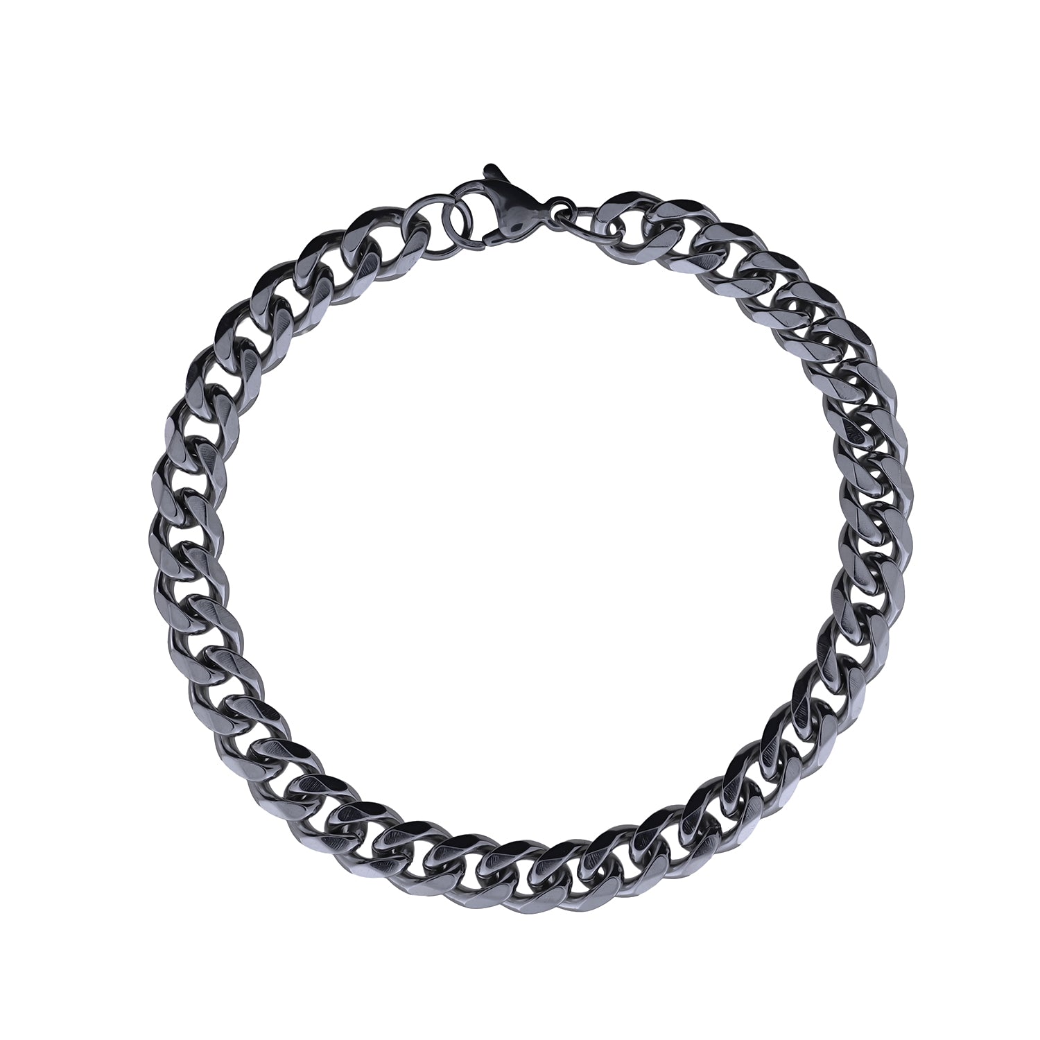 Men's Steel Curb Wrist Chain