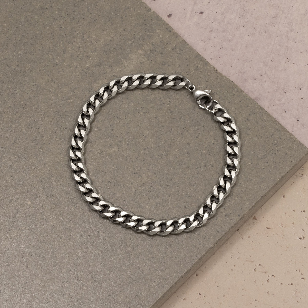 Men's Steel Curb Wrist Chain