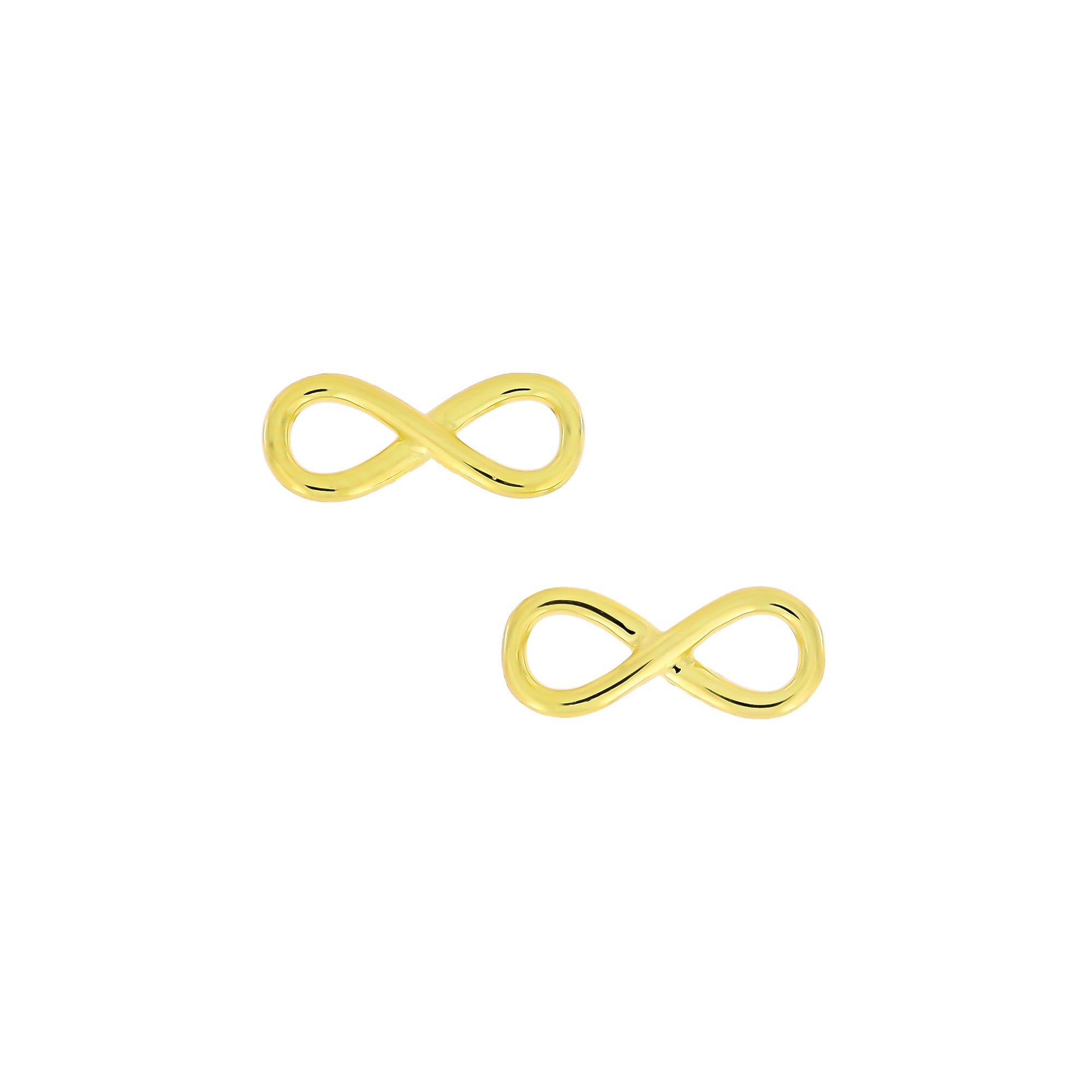 Gold Vermeil Simple Infinity Stud Earrings