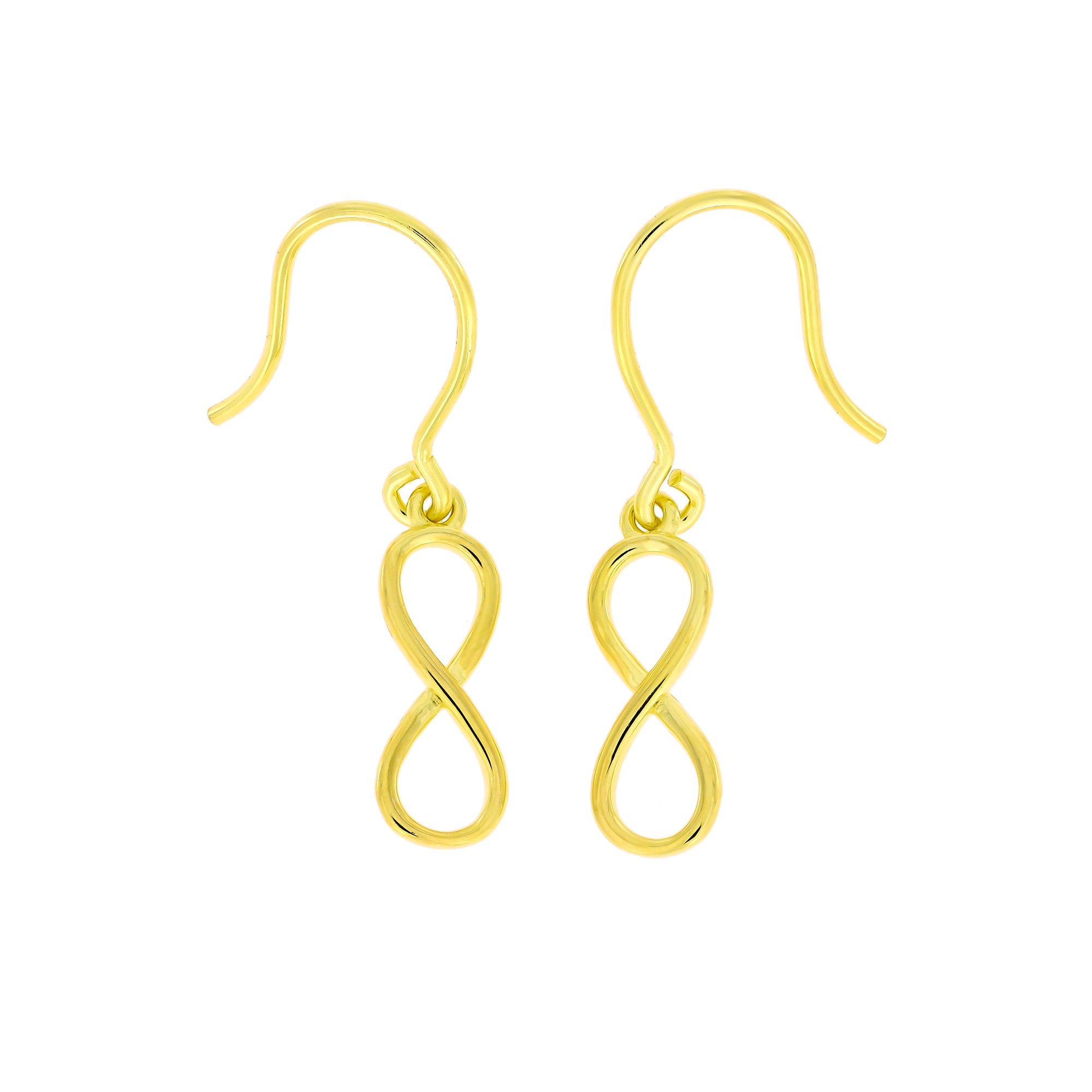 Gold Vermeil Simple Infinity Drop Earrings