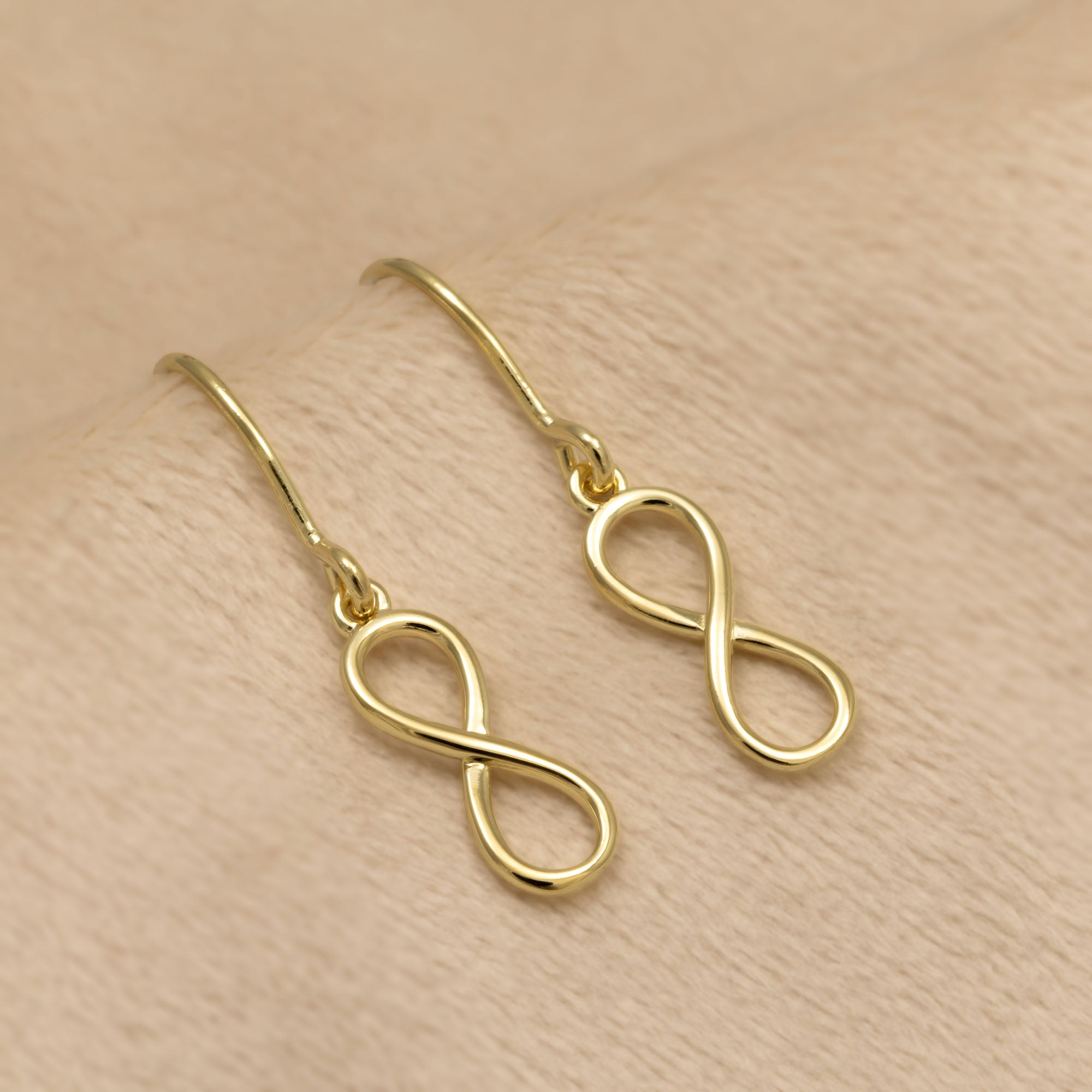 Gold Vermeil Simple Infinity Drop Earrings