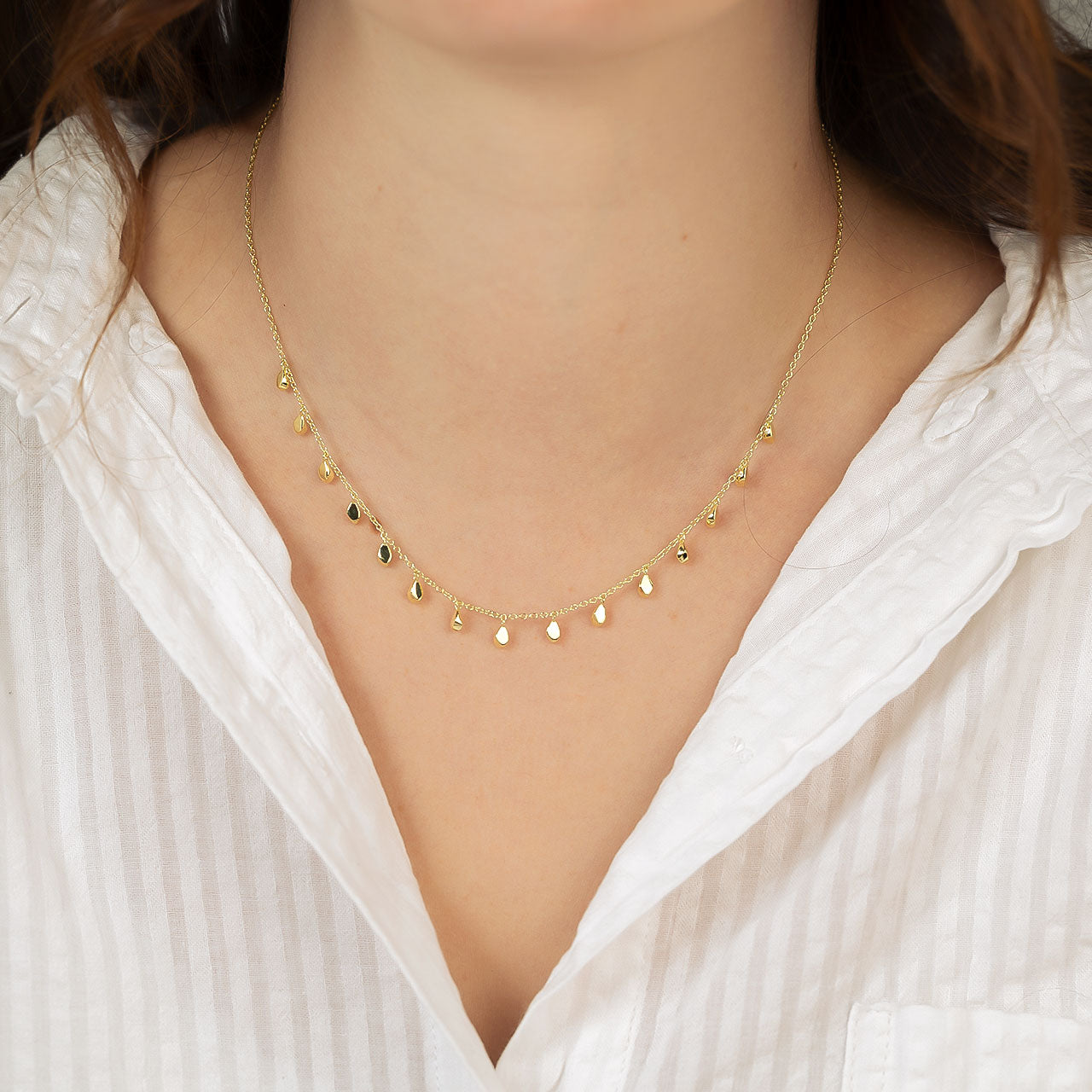 Cloudburst Raindrops Necklace