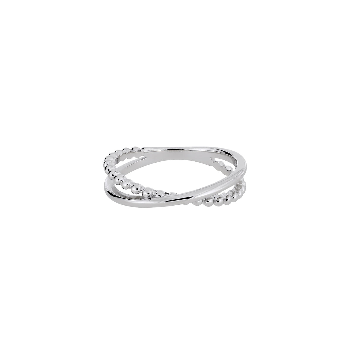 Two Strand Textures Silver Ring