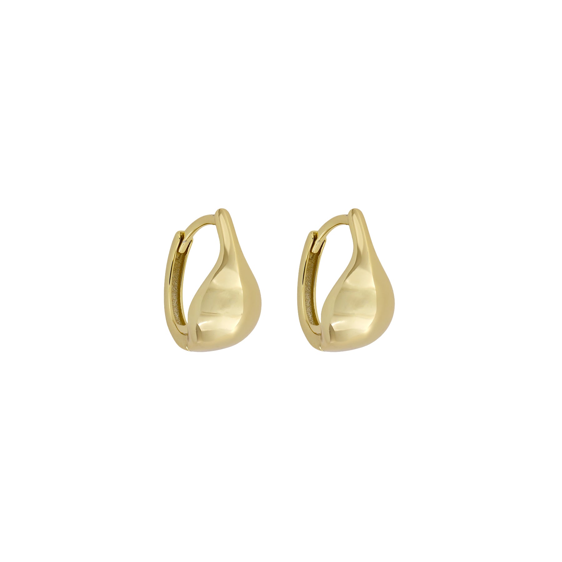 Polished Teardrop Hoops