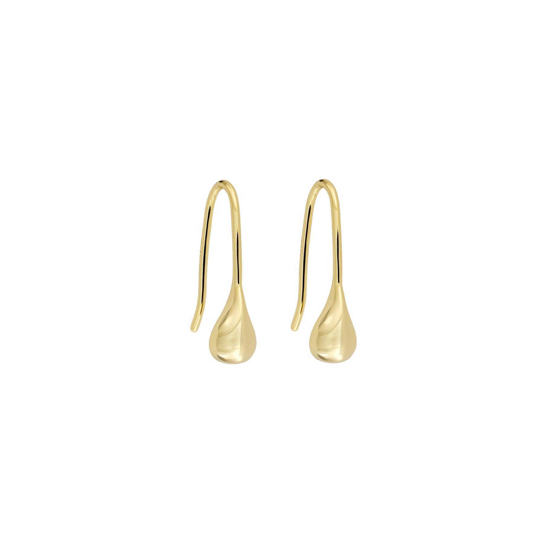 Polished Teardrop Hook Earrings