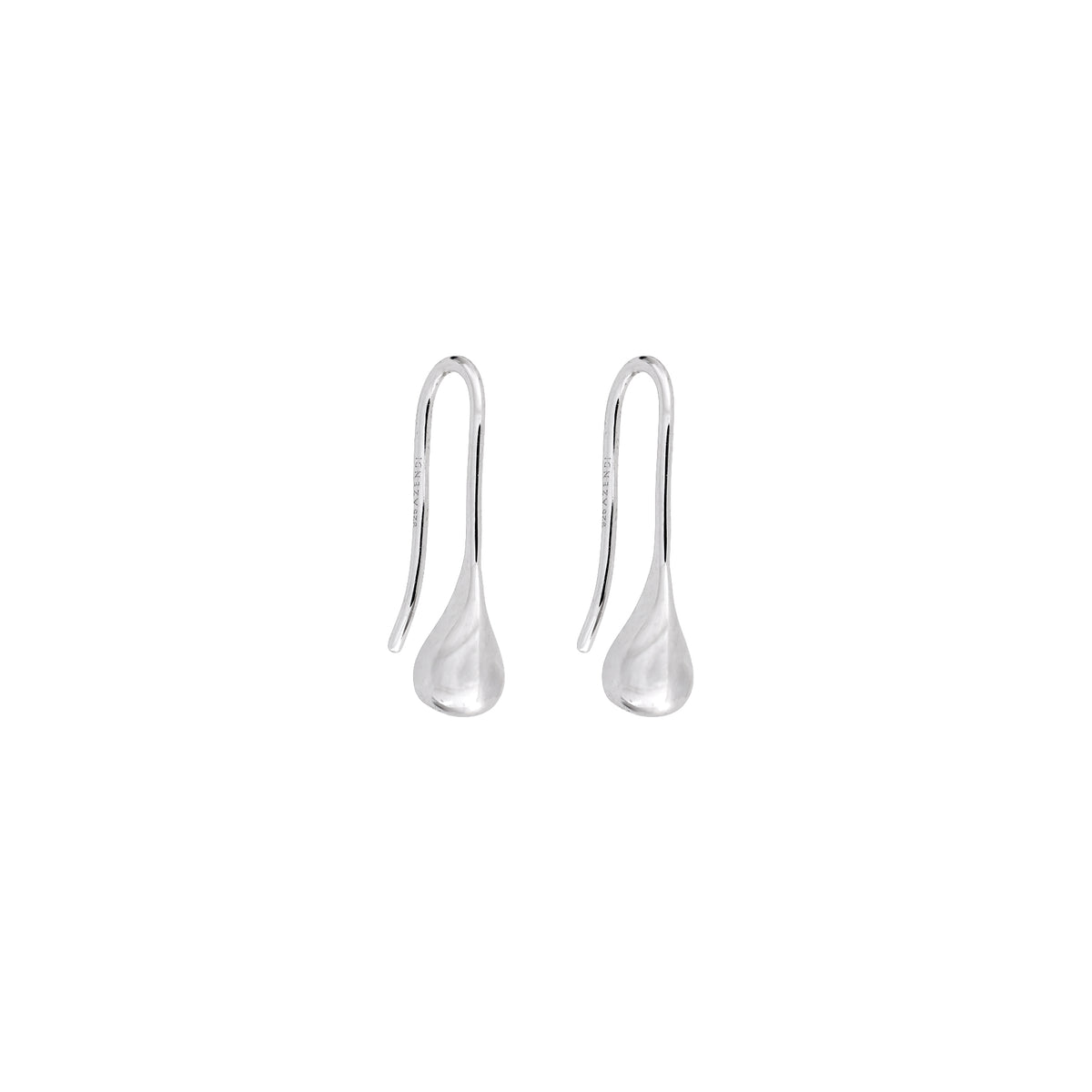 Polished Teardrop Hook Earrings