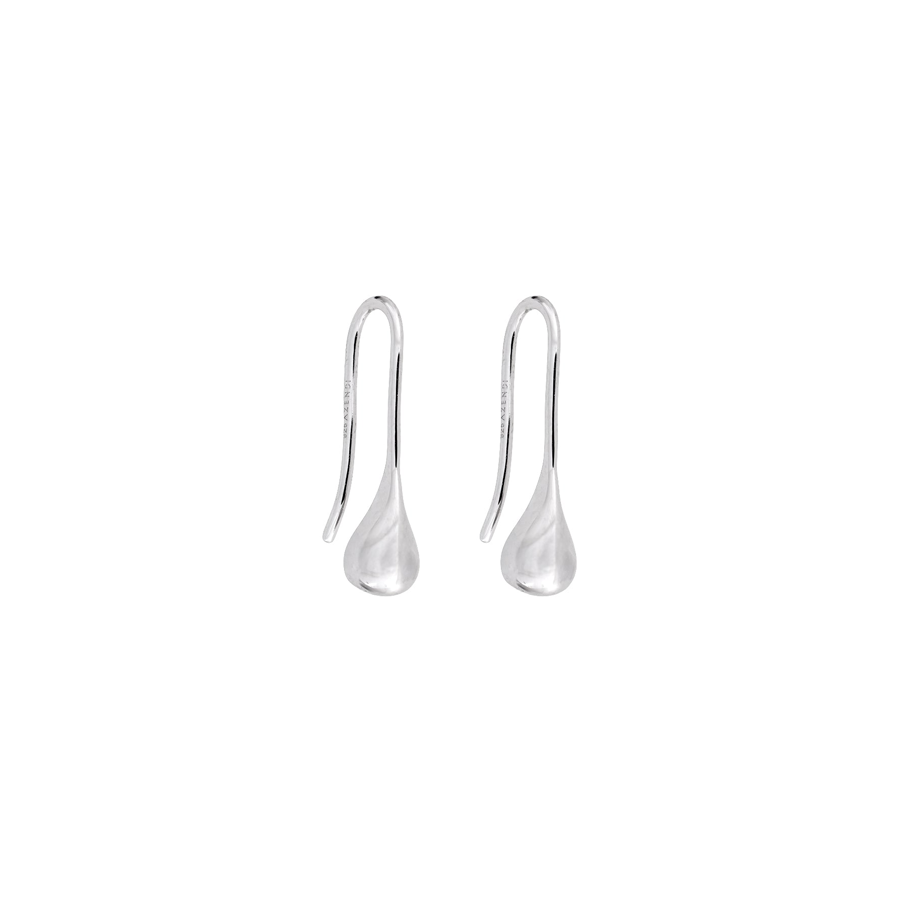 Polished Teardrop Hook Earrings