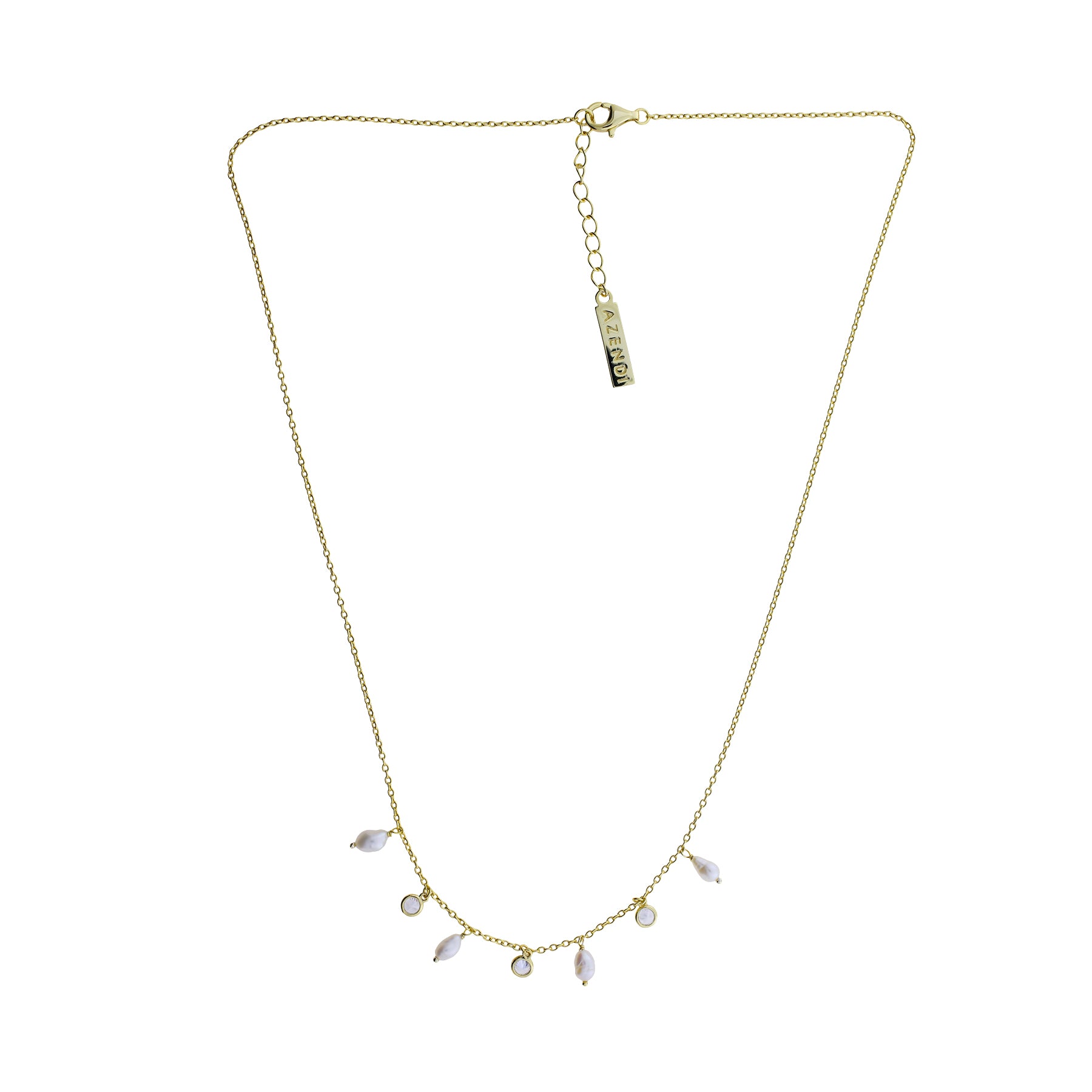 Freshwater Pearl and Cubic Zirconia Necklace