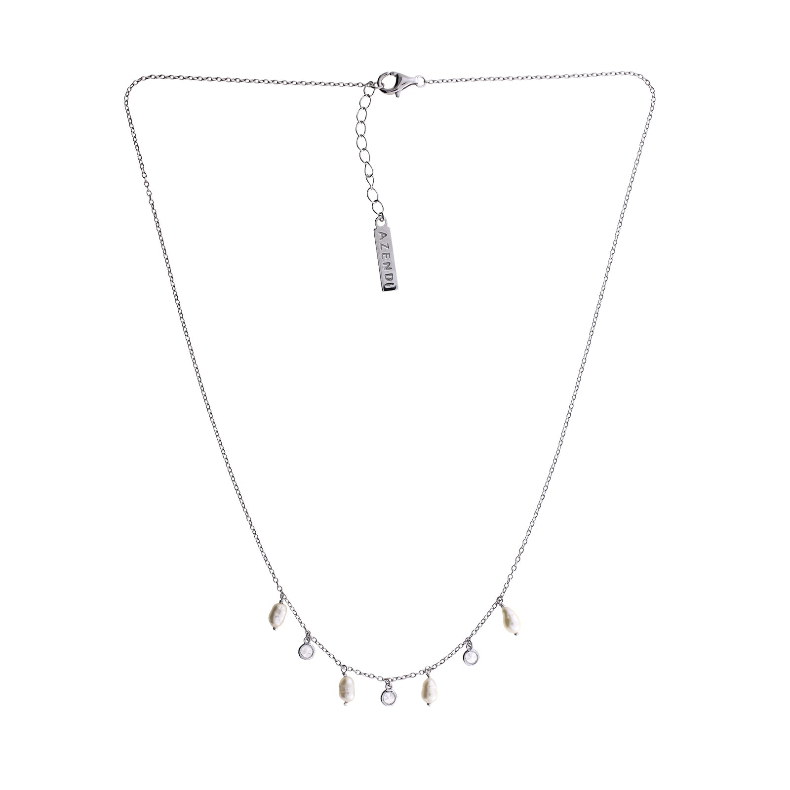 Freshwater Pearl and Cubic Zirconia Necklace