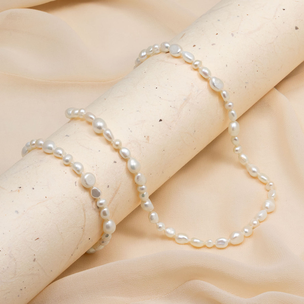Sterling Silver Mixed Freshwater Pearls Bracelet