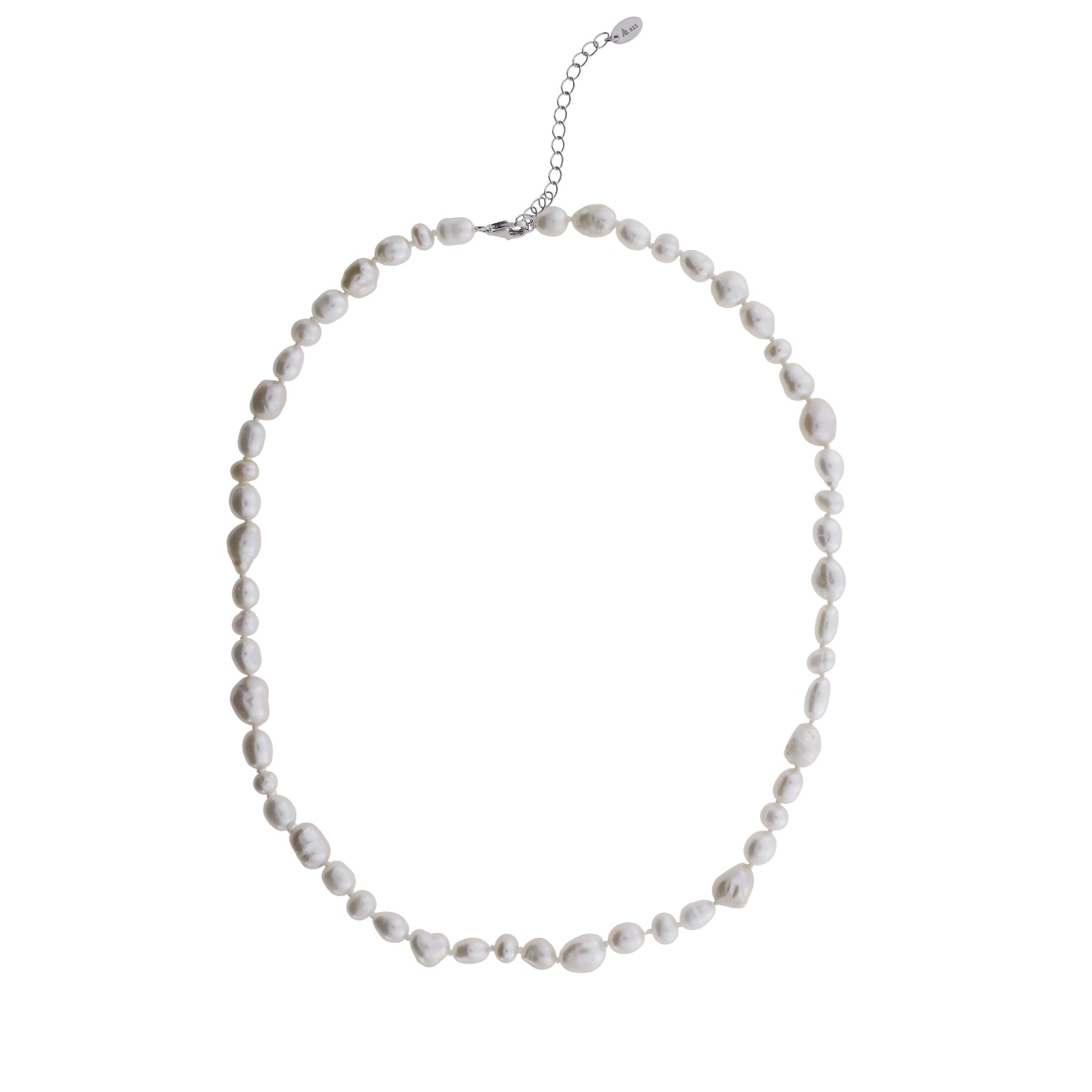 Sterling Silver Mixed Freshwater Pearls Necklace