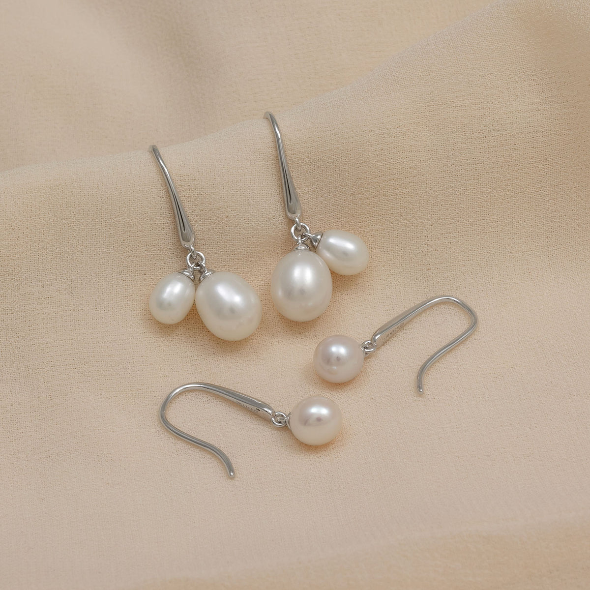 Single Pearl Hook Earrings