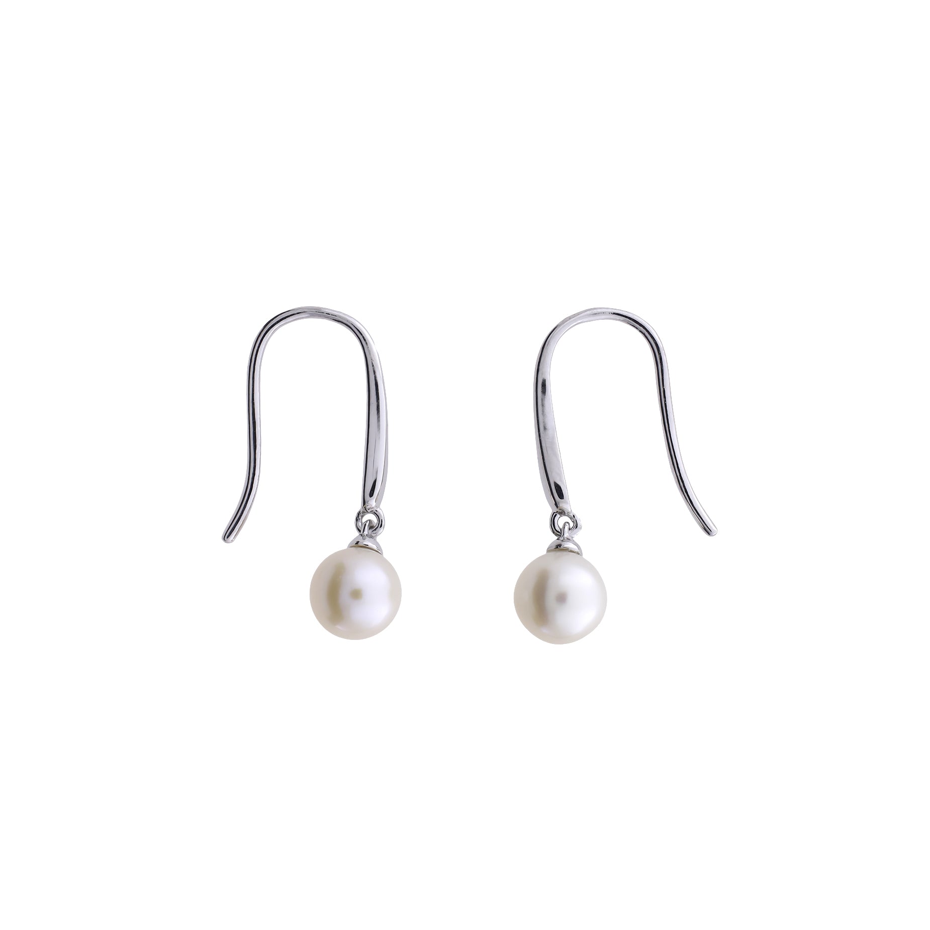 Single Pearl Hook Earrings