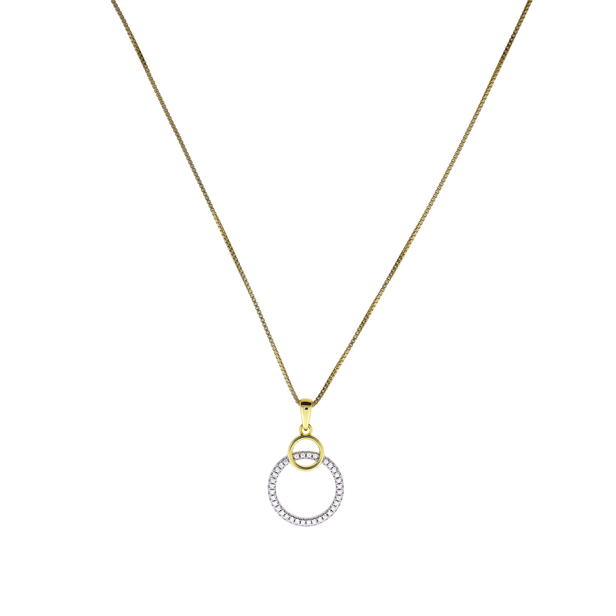 Silver &amp; Gold Vermeil Circles Pendant