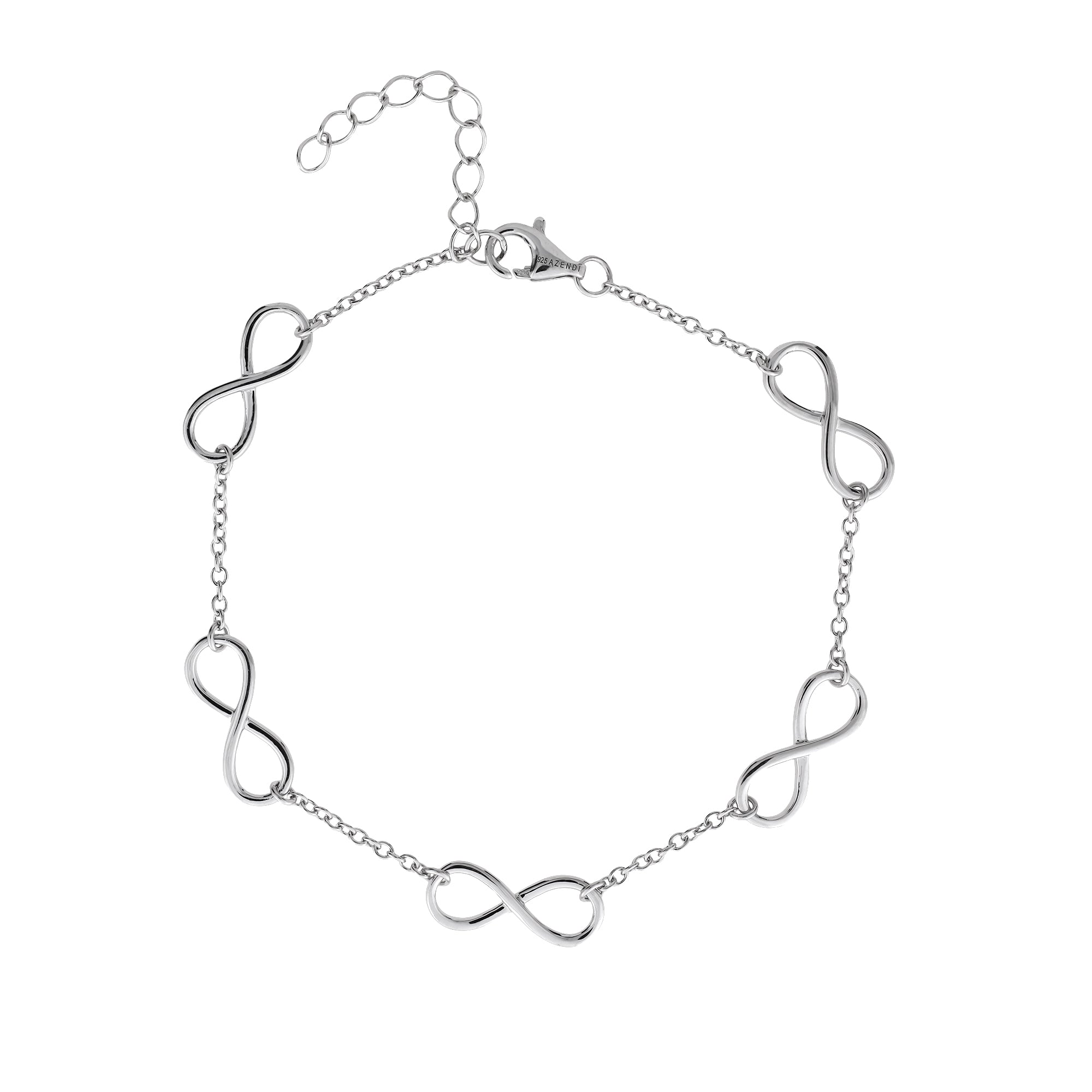 Silver Simple Multi Infinity Bracelet