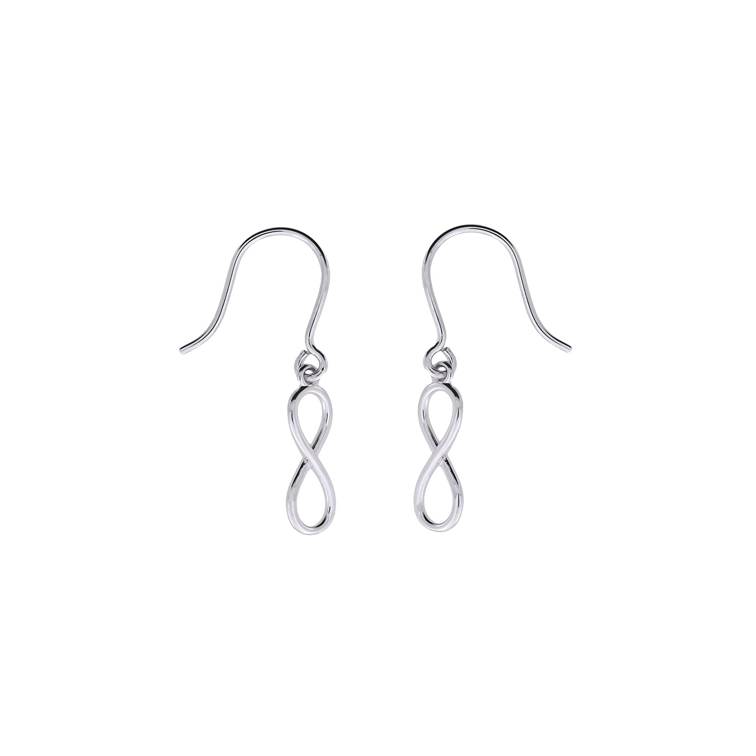 Silver Simple Infinity Drop Earrings