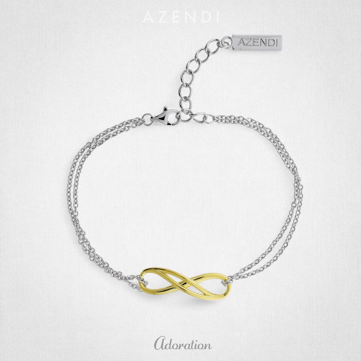 Silver Double Infinity Bracelet