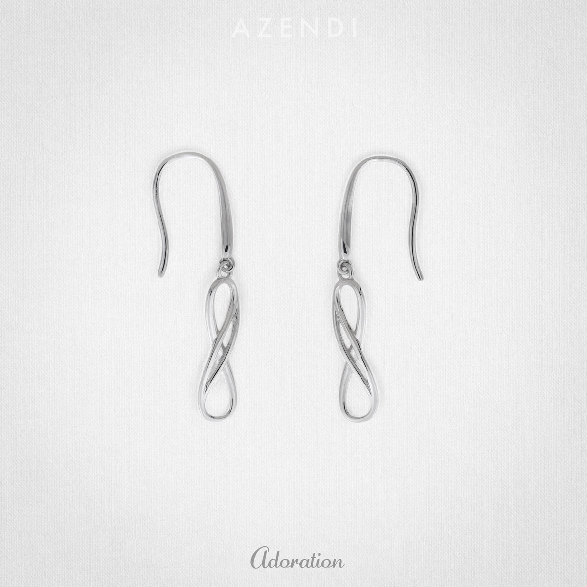 Silver Double Infinity Drop Earrings