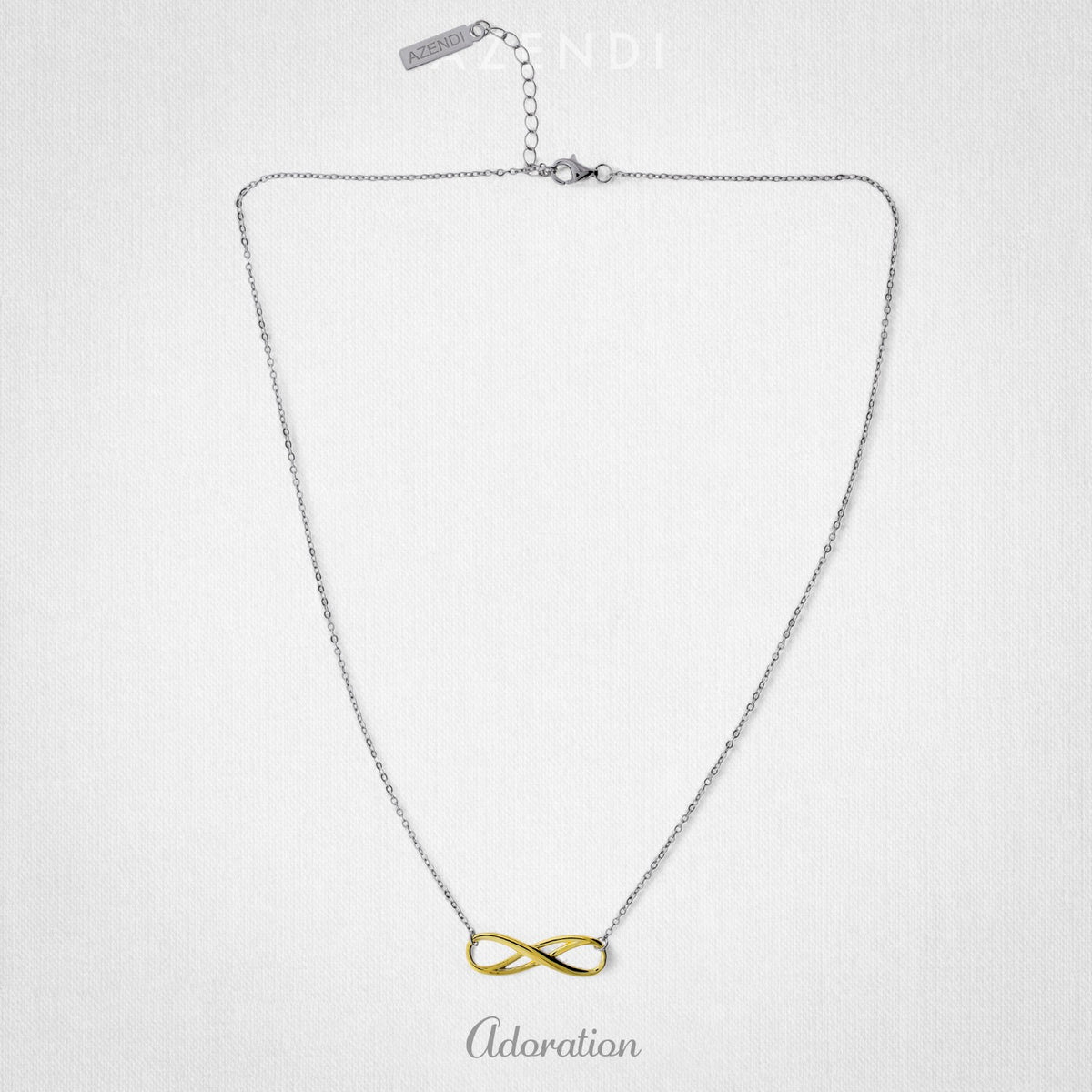 Silver Double Infinity Simple Necklace