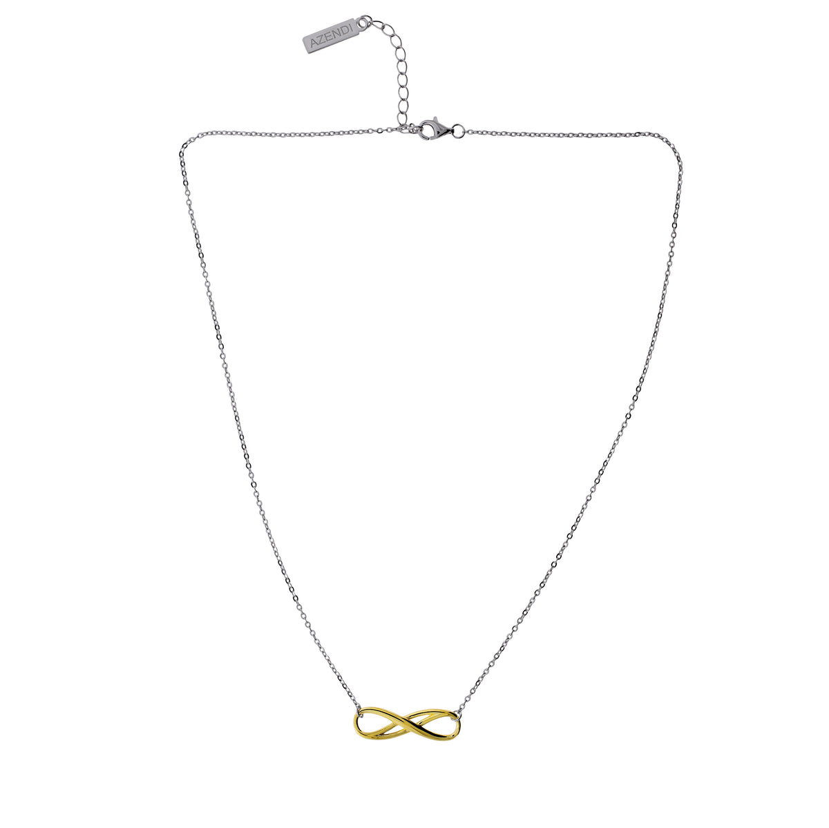 Silver Double Infinity Simple Necklace