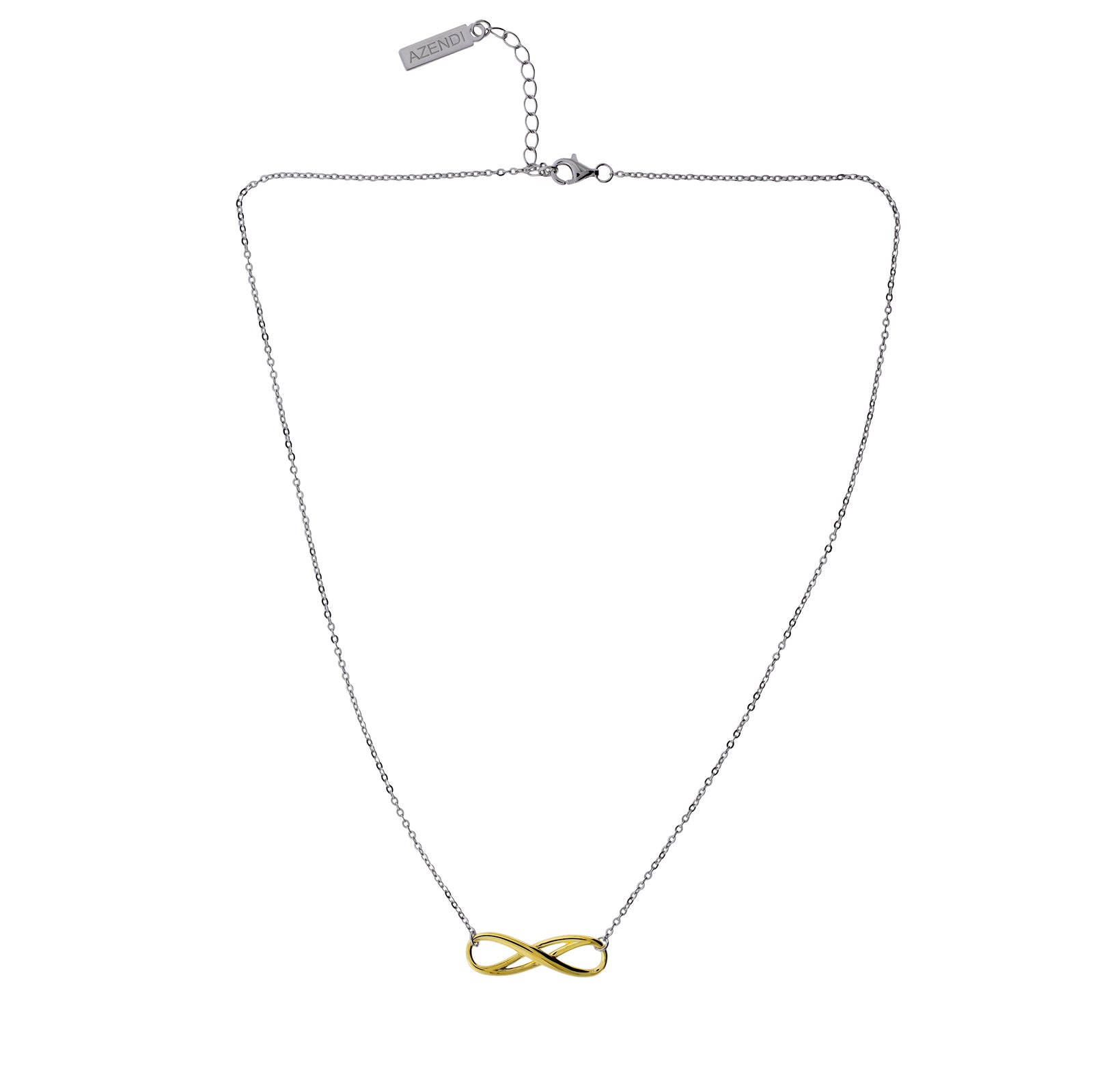 Silver Double Infinity Simple Necklace
