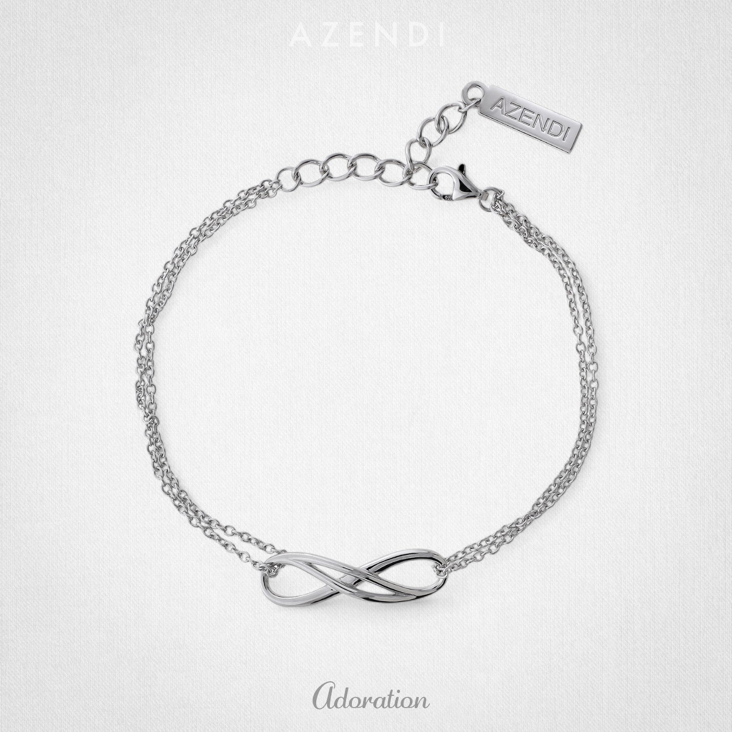 Silver Double Infinity Bracelet