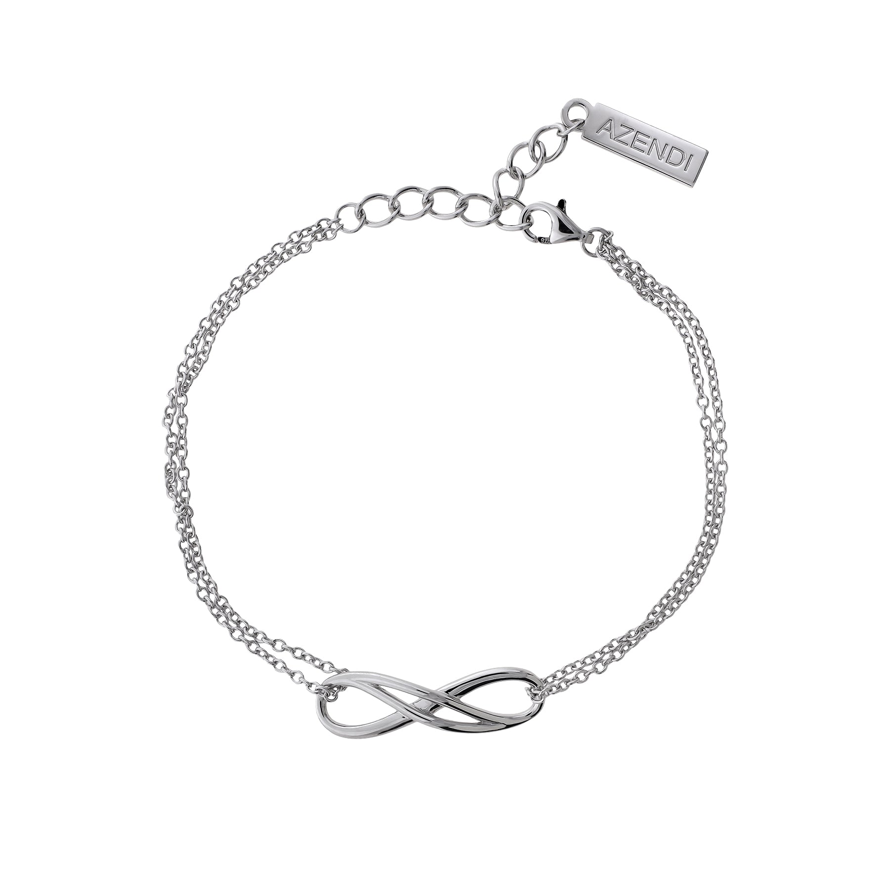 Silver Double Infinity Bracelet