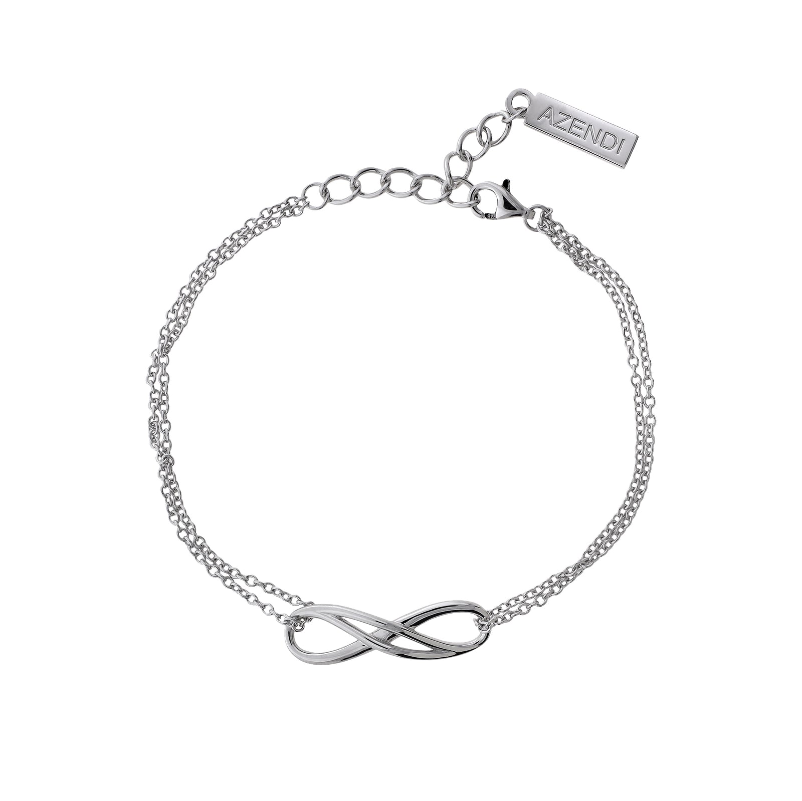 Silver Double Infinity Bracelet