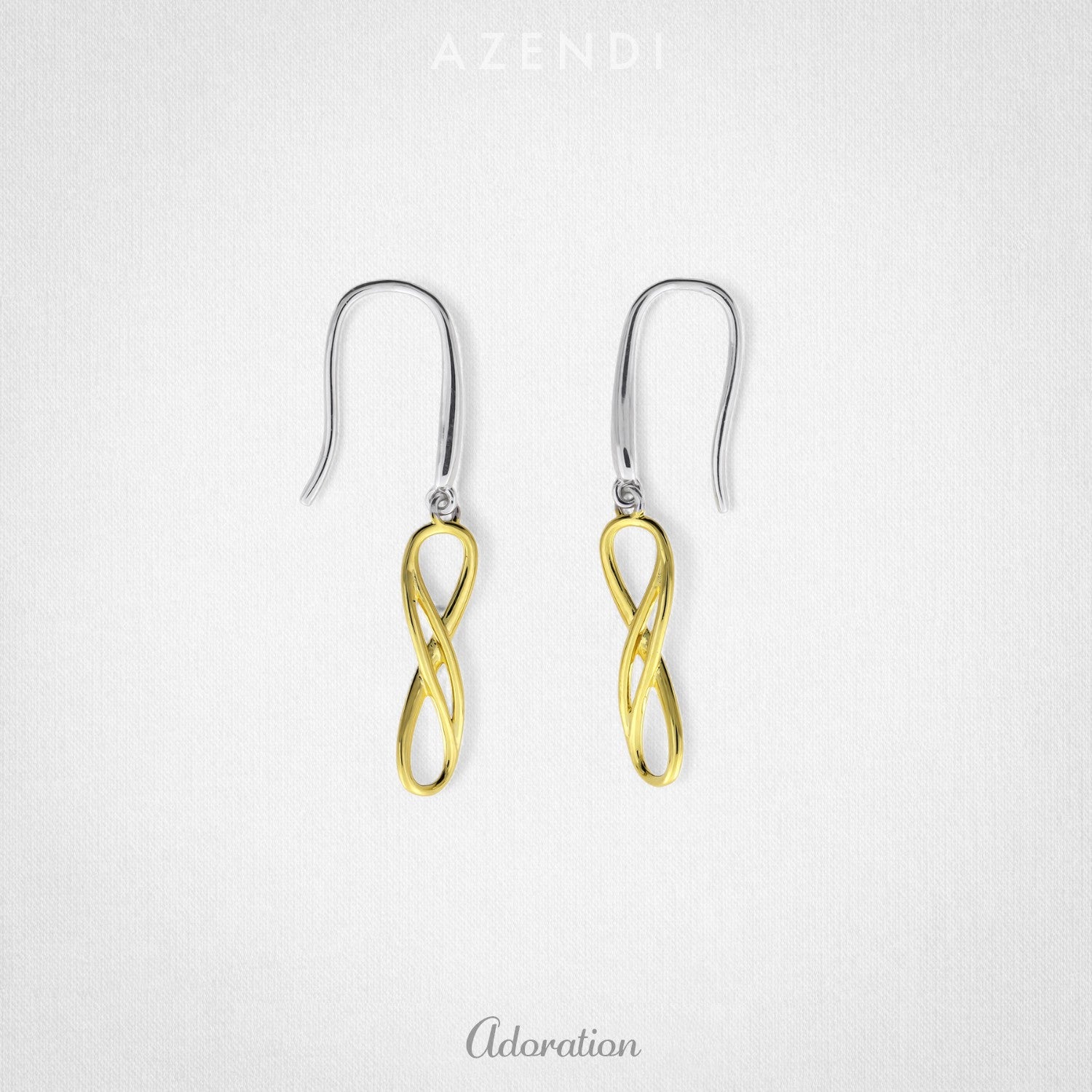 Silver Double Infinity Drop Earrings