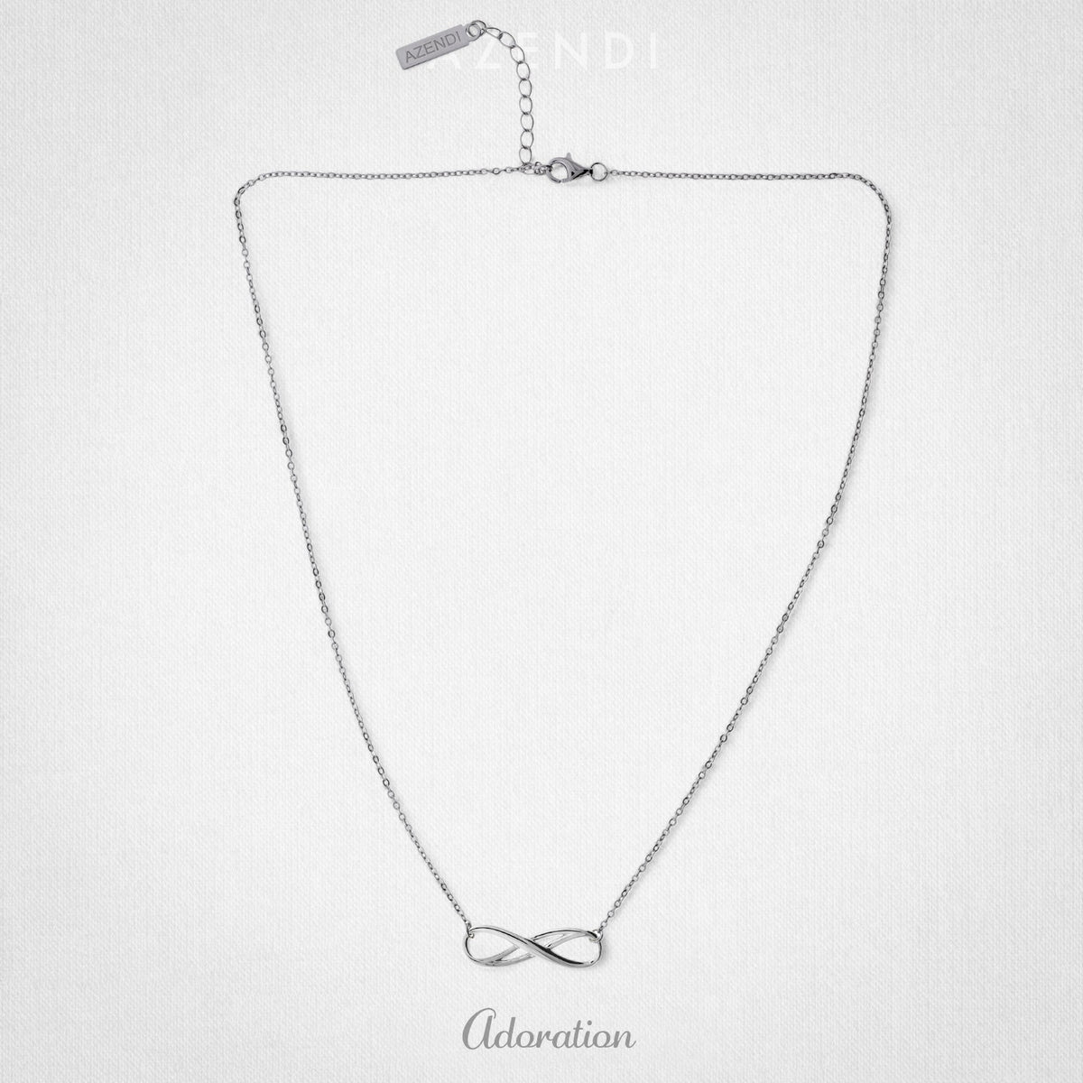 Silver Double Infinity Simple Necklace