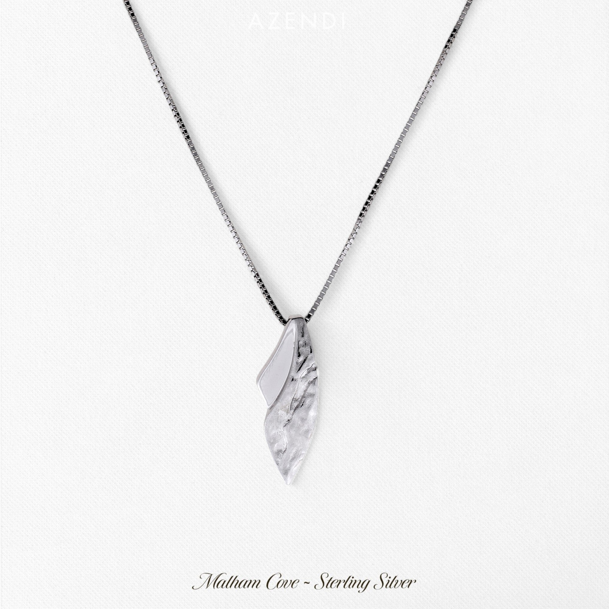 Malham Cove Curved Textured & Polished Pendant