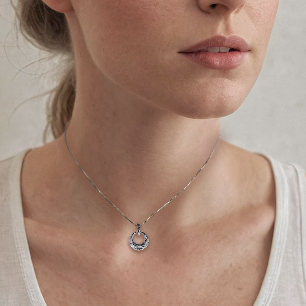 Malham Cove Textured Circle Pendant