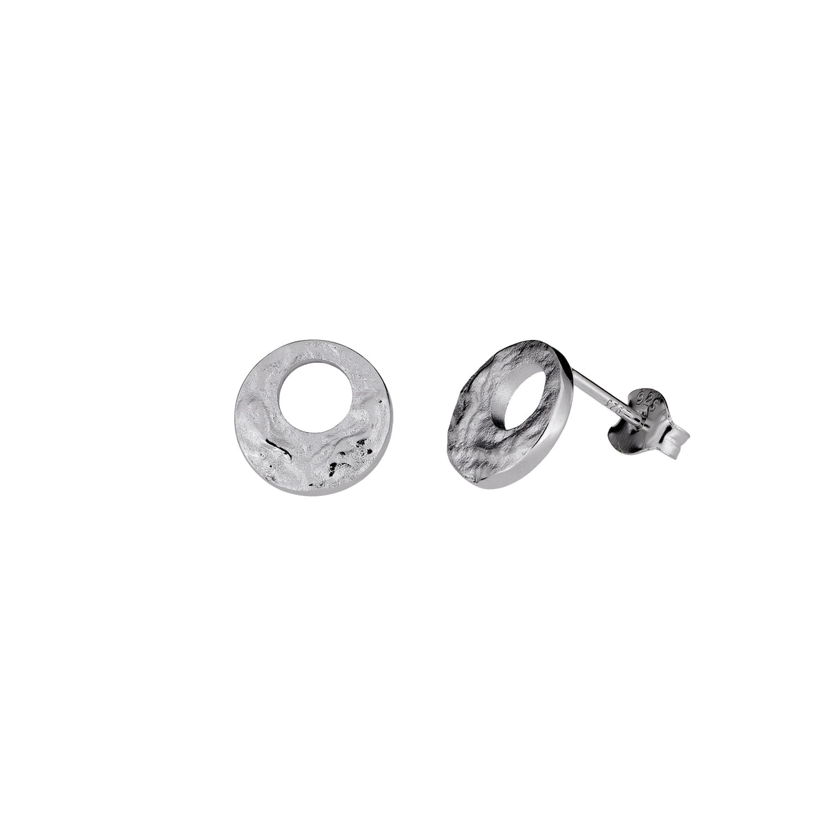 Malham Cove Textured Circle Stud Earrings