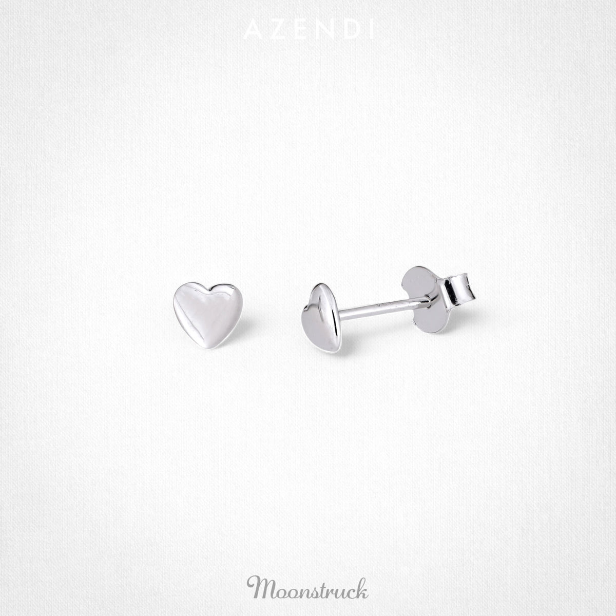Polished Heart Stud Earrings