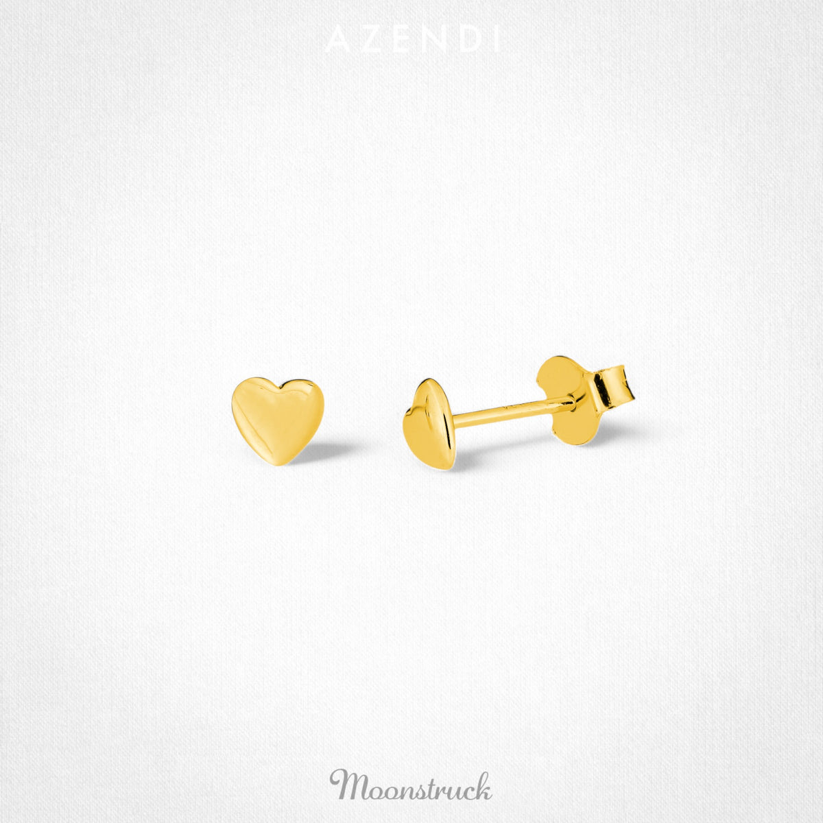 Polished Heart Stud Earrings