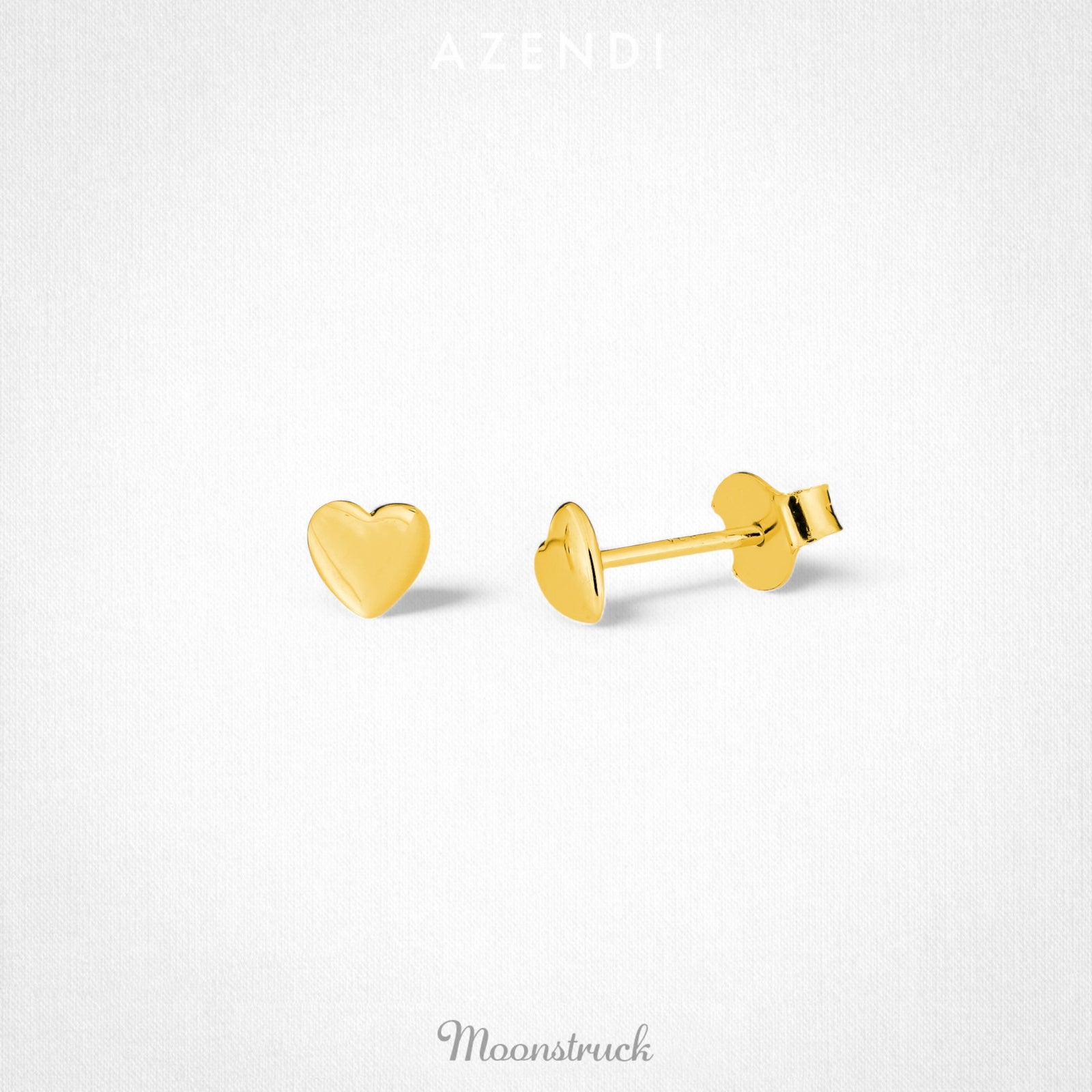 Polished Heart Stud Earrings